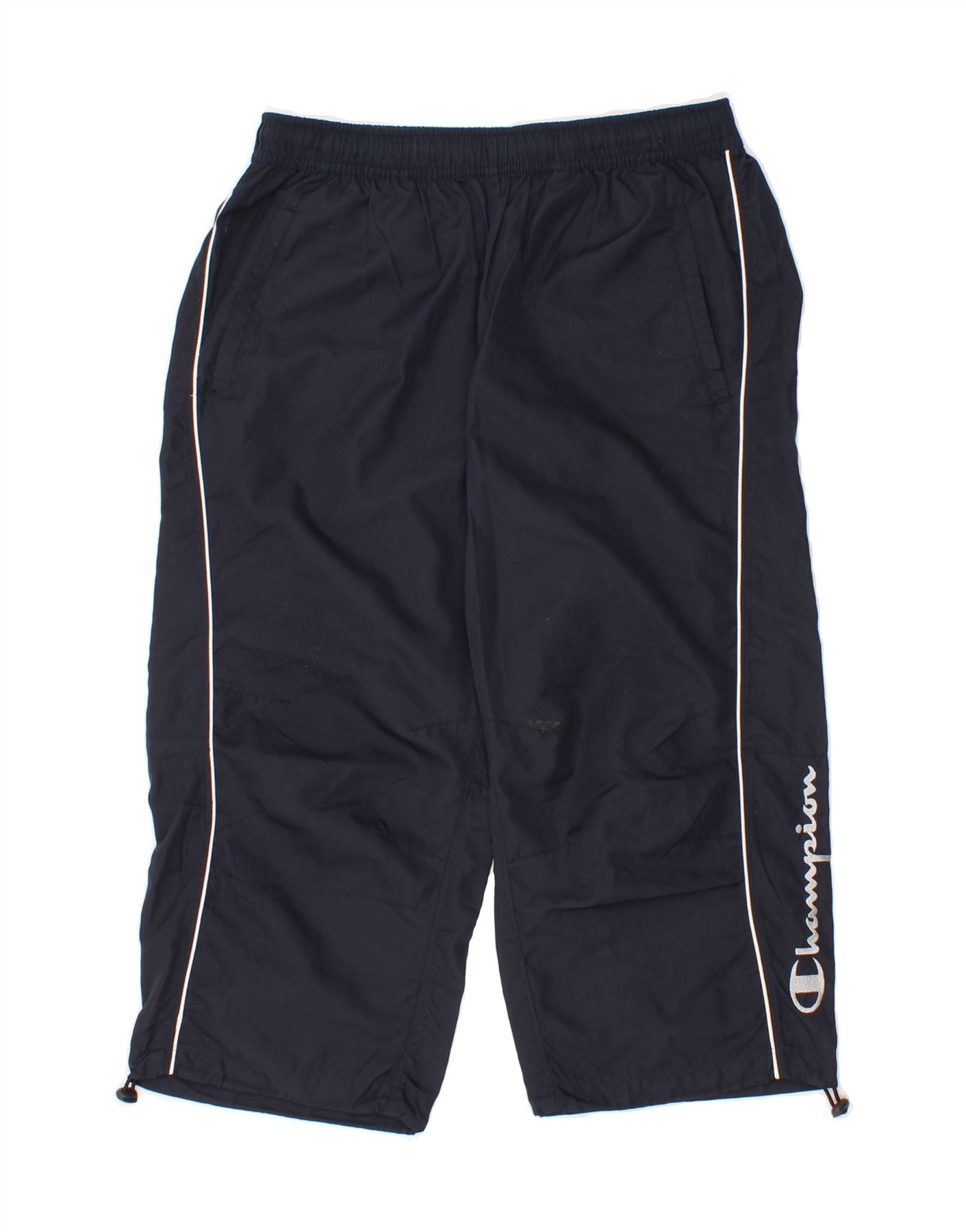 image of CHAMPION Mens Capri Tracksuit Trousers Medium Navy Blue Polyester