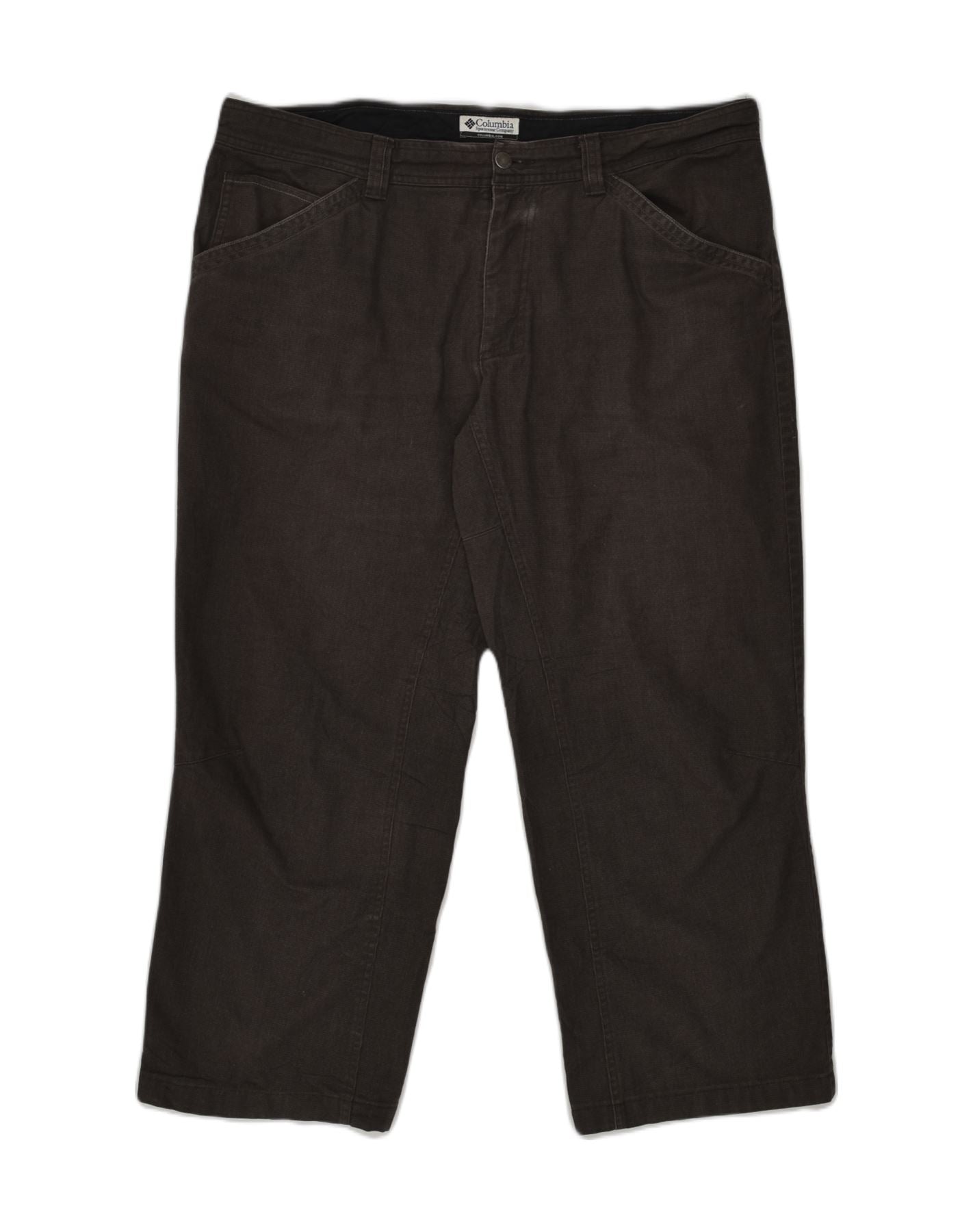 image of COLUMBIA Mens Straight Casual Trousers W38 L29 Grey Cotton