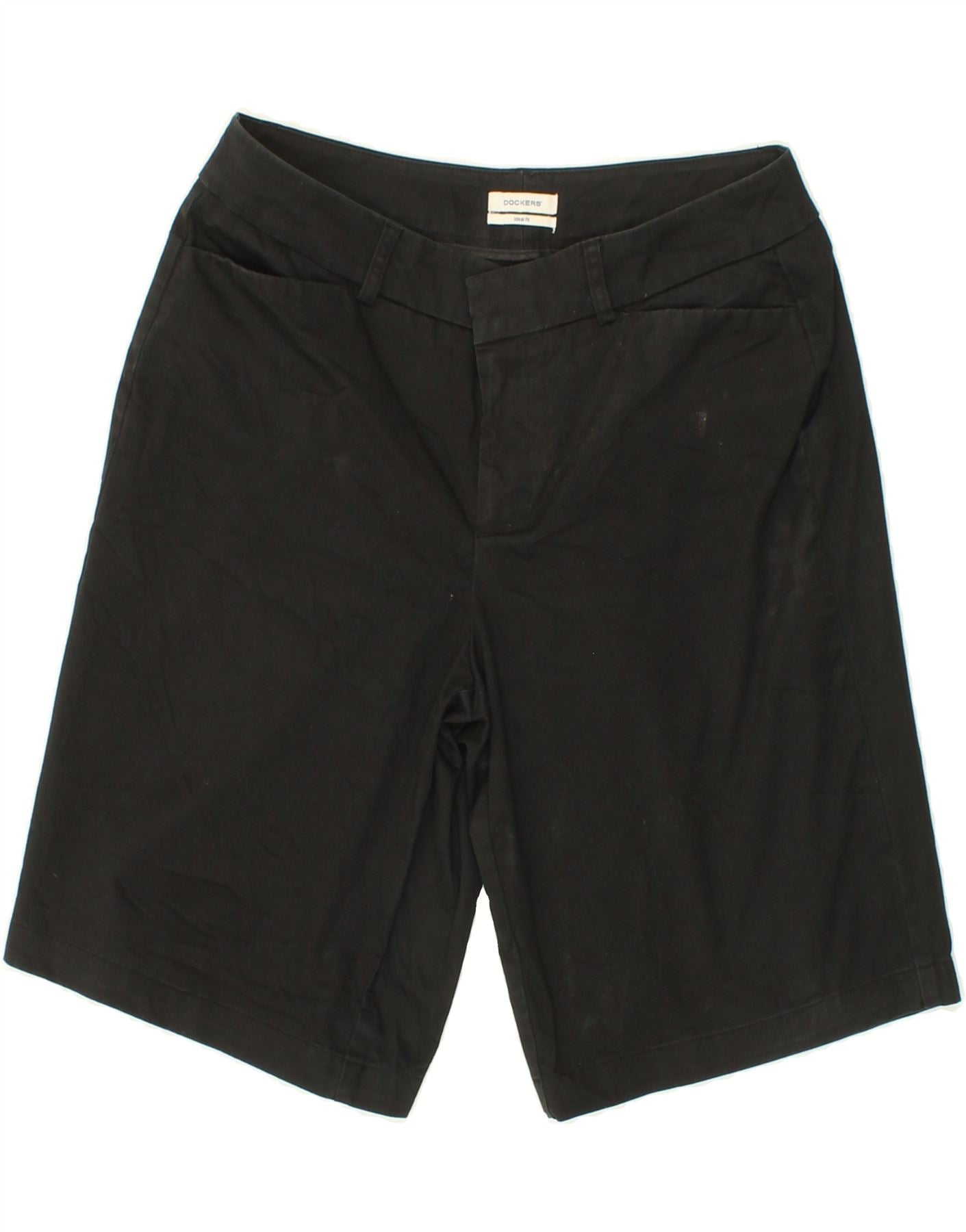 image of DOCKERS Womens Casual Shorts US 8 Medium W30  Black Cotton