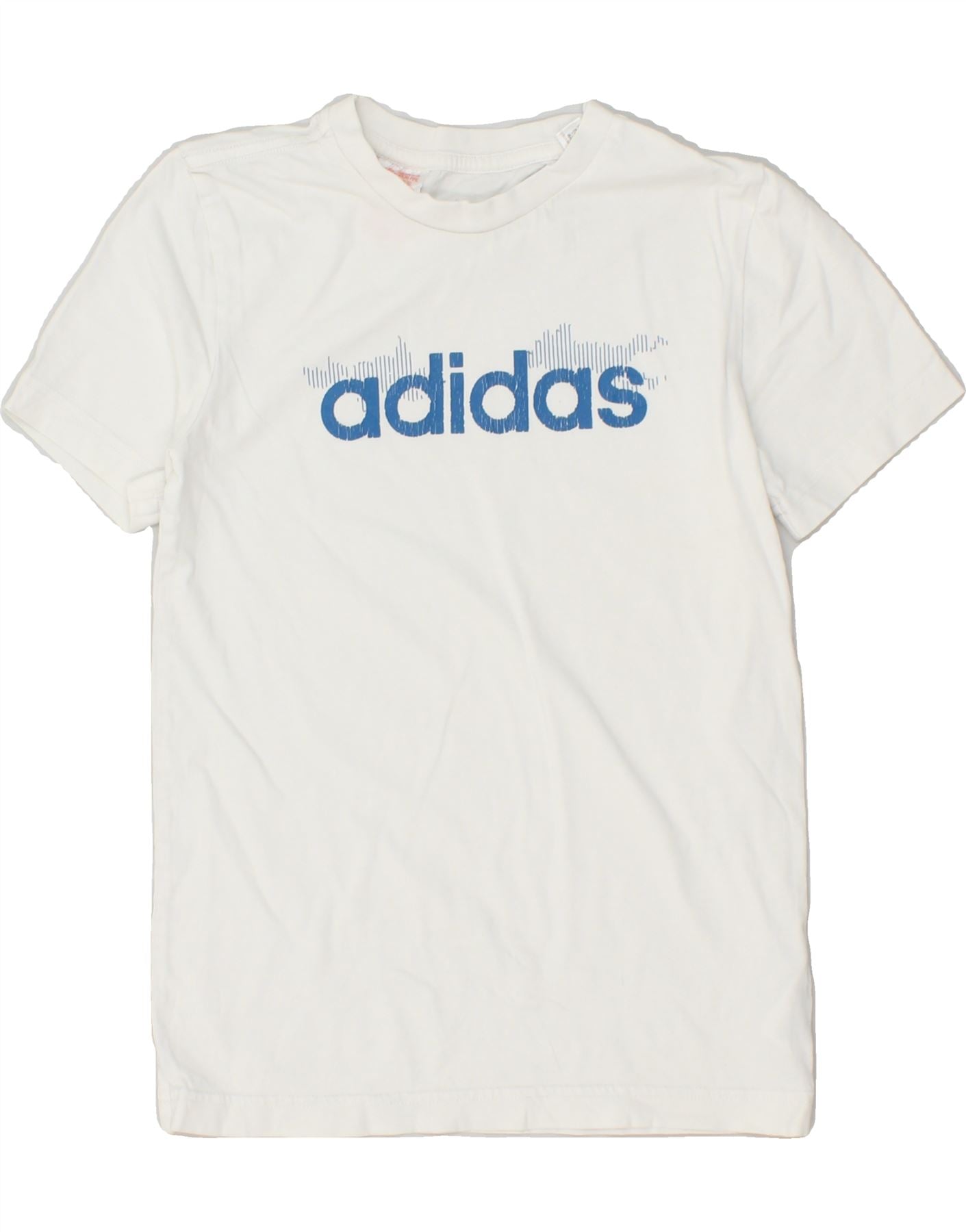 ADIDAS Boys Graphic T-Shirt Top 11-12 Years  White Cotton