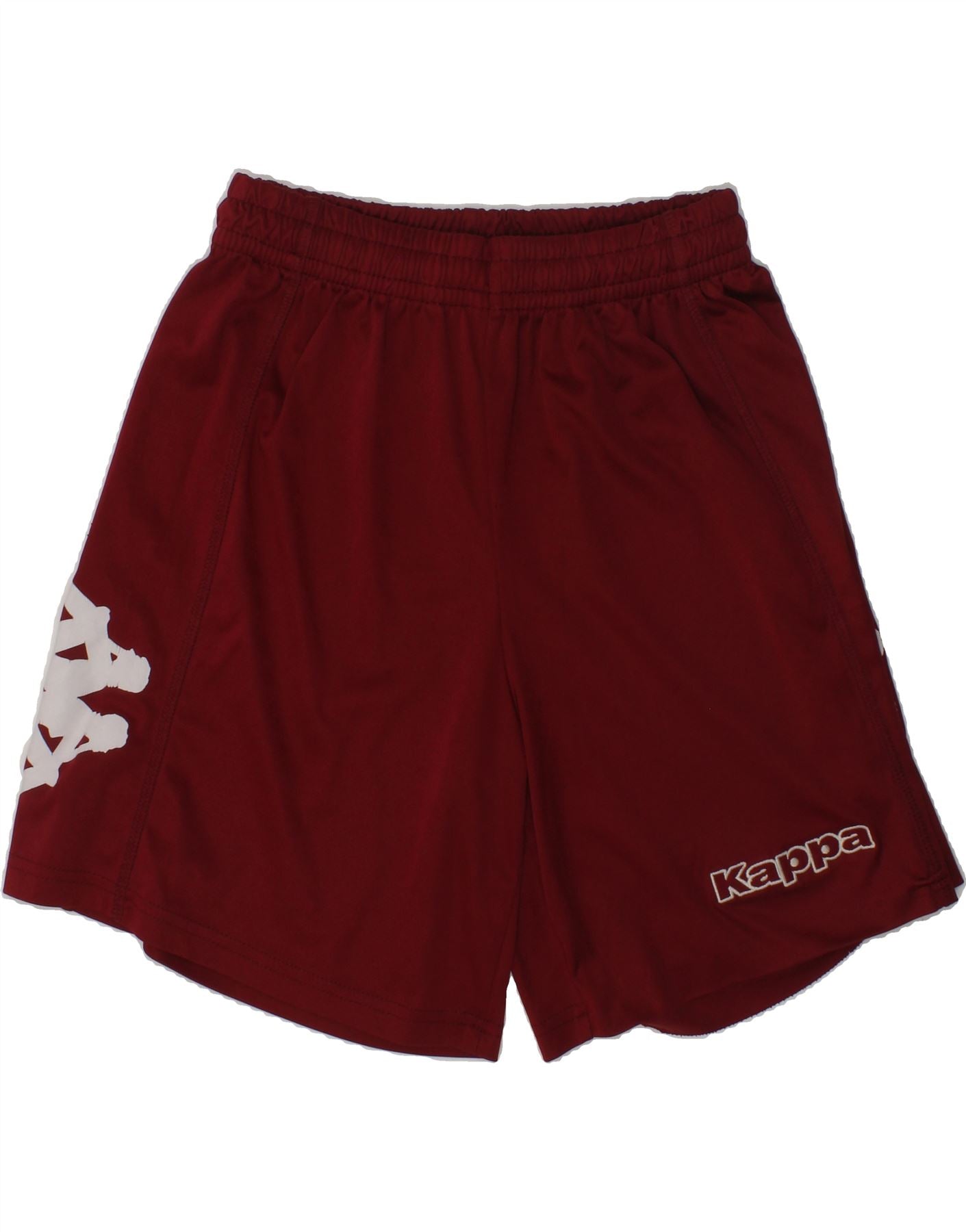 image of KAPPA Boys Graphic Sport Shorts 13-14 Years Burgundy