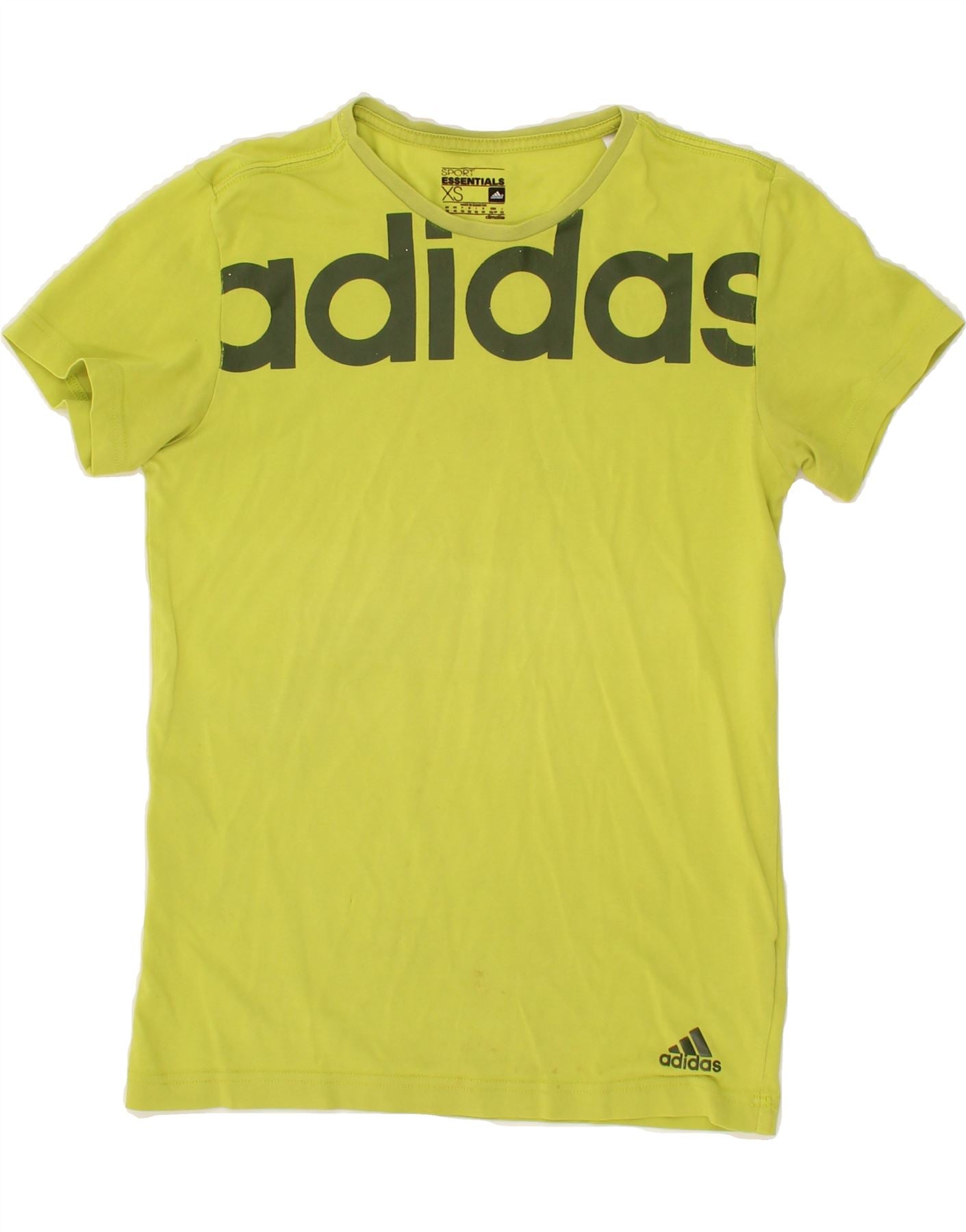 image of ADIDAS Mens Climalite Graphic T-Shirt Top XS Green Cotton