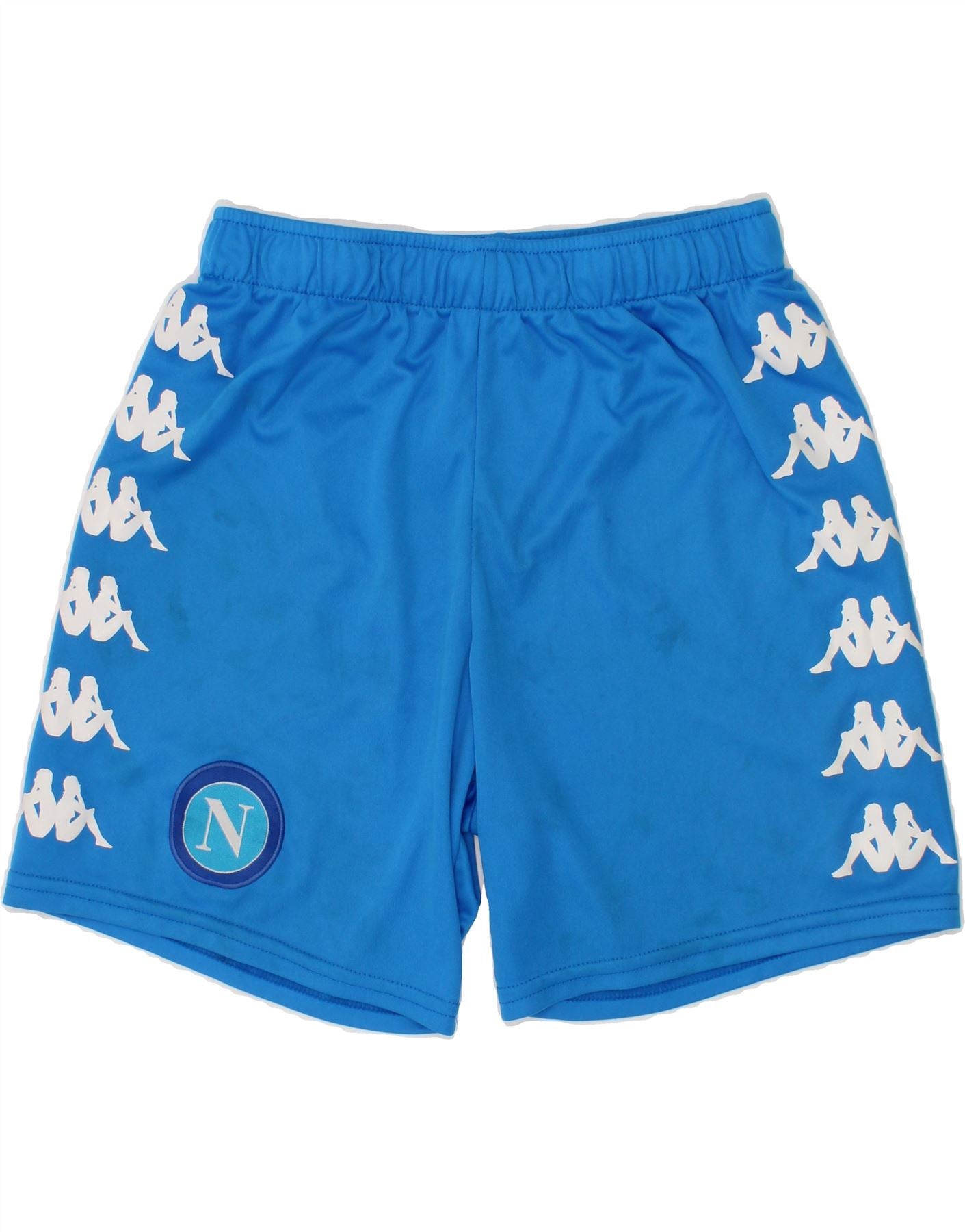 image of KAPPA Boys Graphic Sport Shorts 7-8 Years Blue Polyester