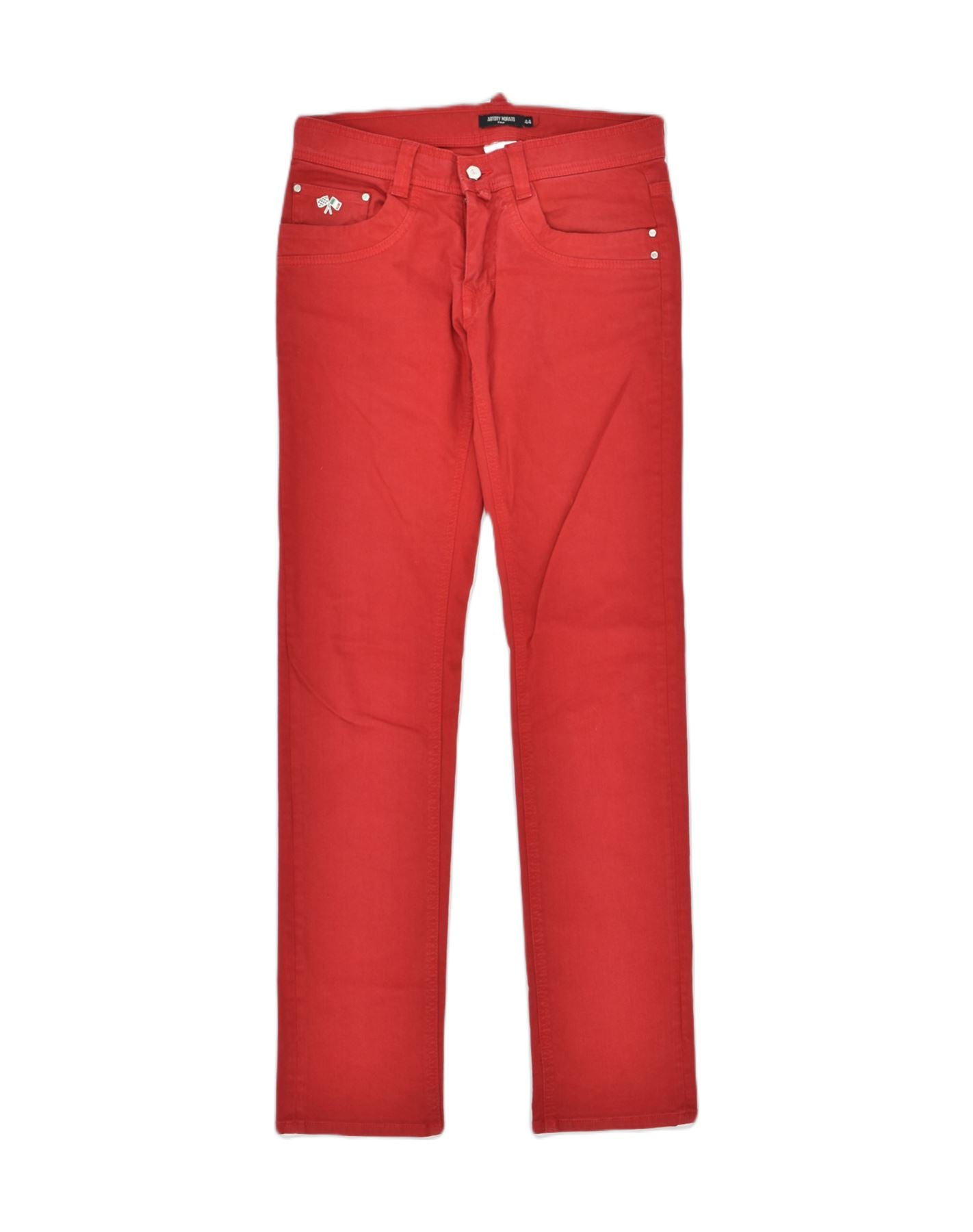 image of ANTONY MORATO Womens Slim Jeans IT 44 Medium W32 L34 Red Cotton