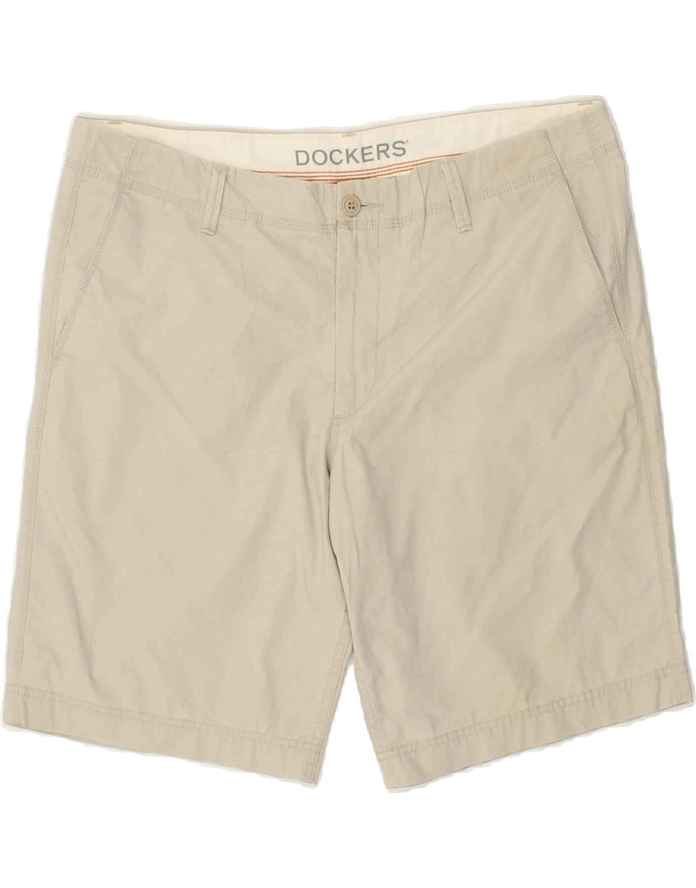 image of DOCKERS Mens Chino Shorts W38 XL Beige Cotton