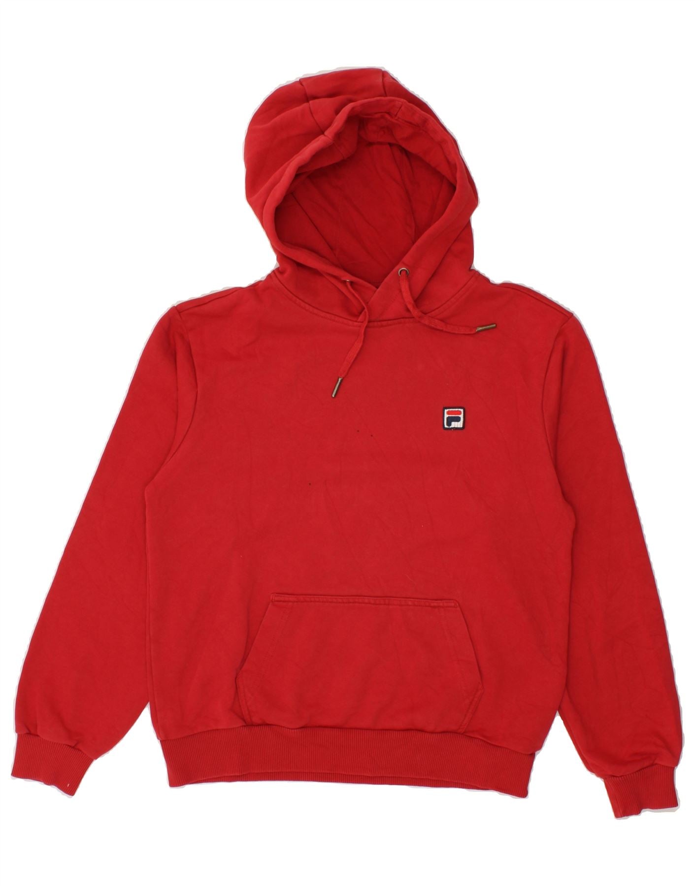 image of FILA Mens Hoodie Jumper XS Red Cotton