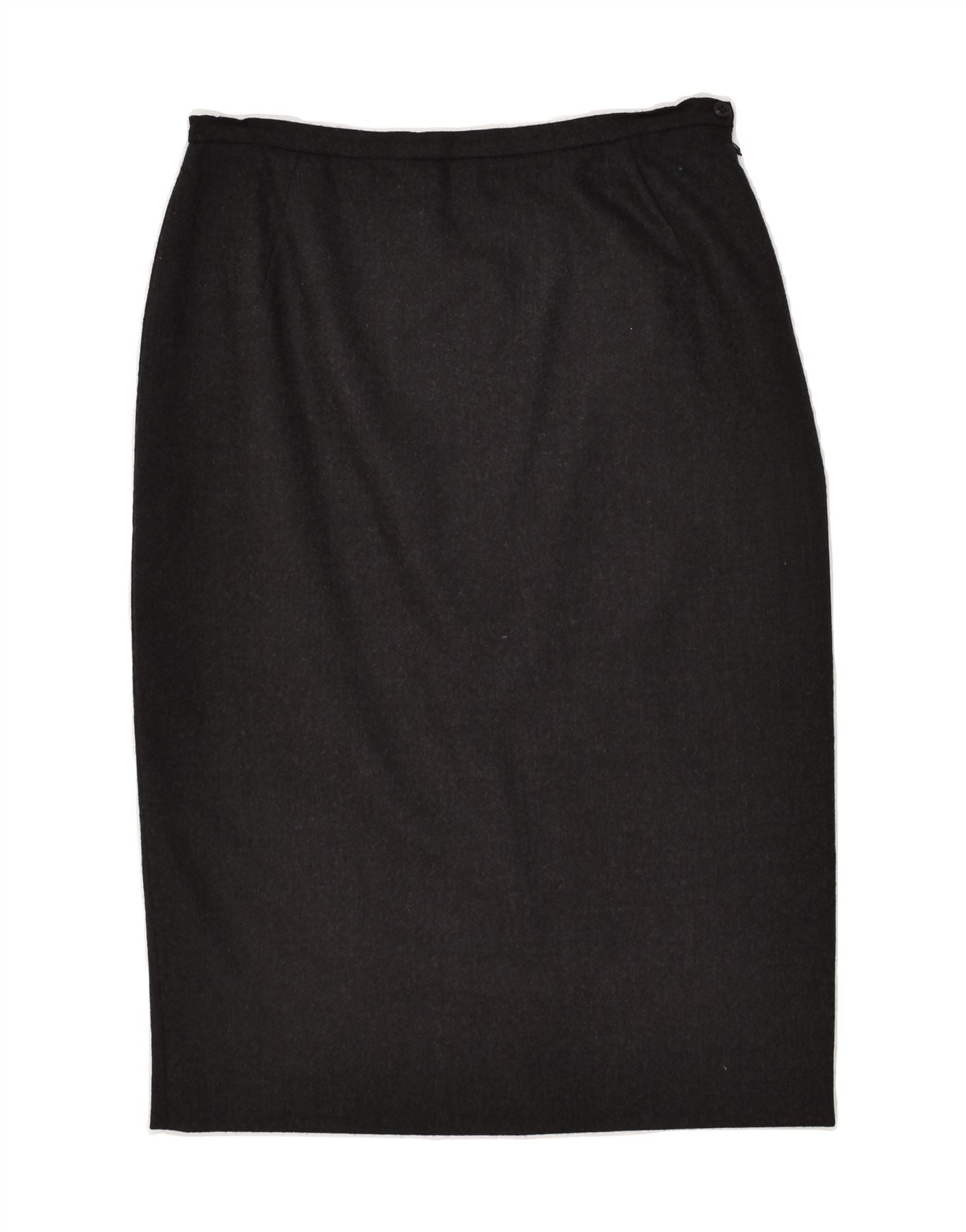 image of VINTAGE Womens Pencil Skirt IT 44 Medium W28 Black Virgin Wool