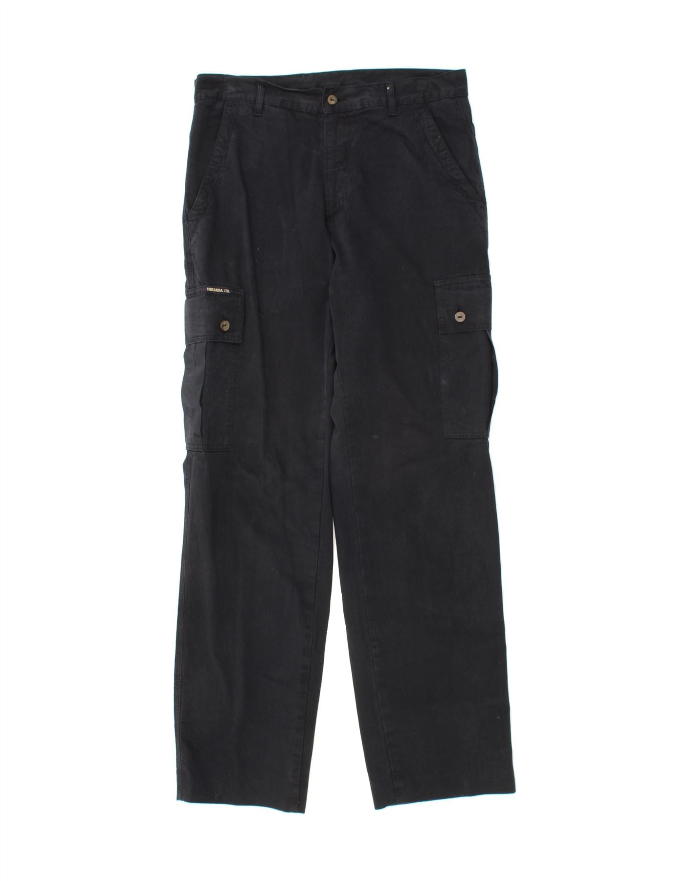 image of CARRERA Mens Straight Cargo Trousers W34 L33 Navy Blue