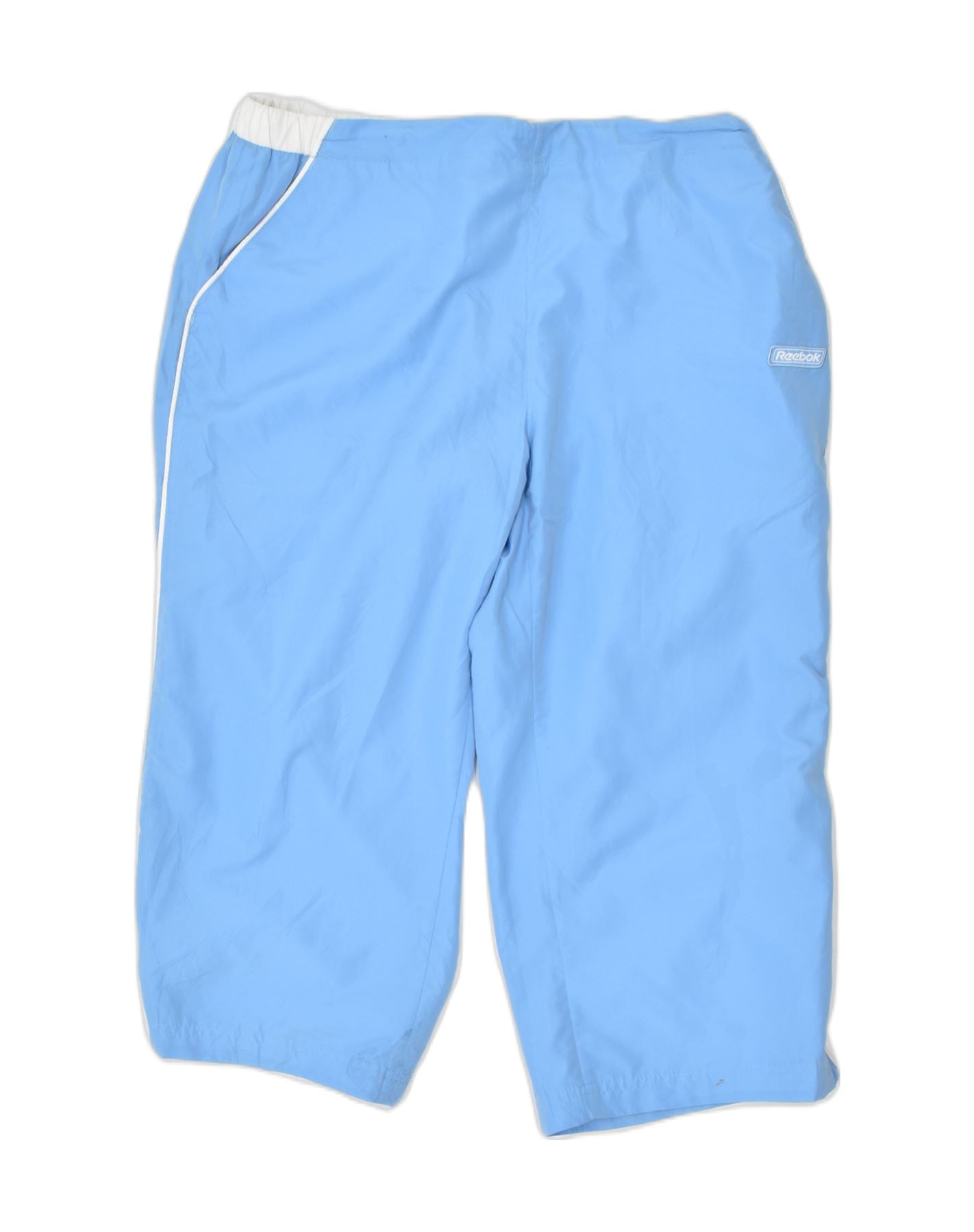 image of REEBOK Womens Bermuda Sport Shorts UK 14 Medium Blue Polyester Sports