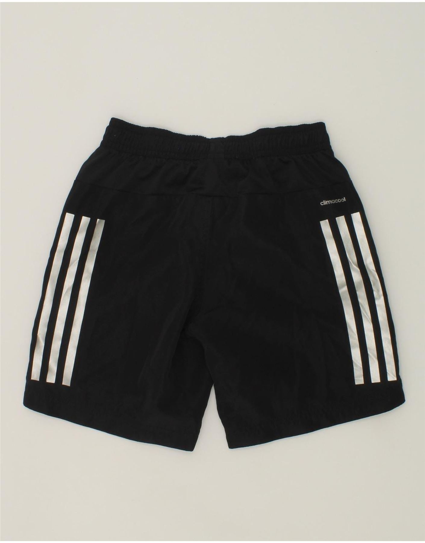 ADIDAS Boys Climacool Graphic Sport Shorts 7-8 Years Black Polyester