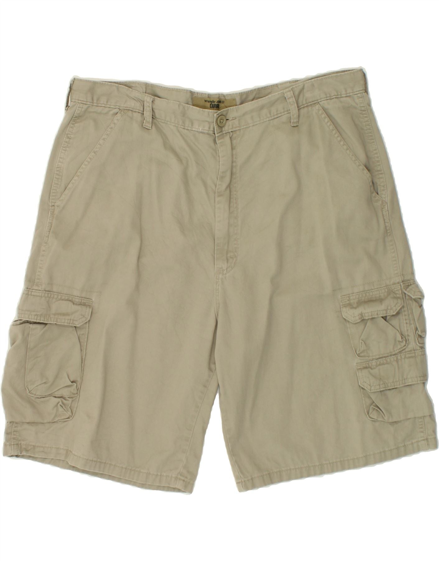 image of WRANGLER Mens Cargo Shorts W40 XL  Beige Cotton