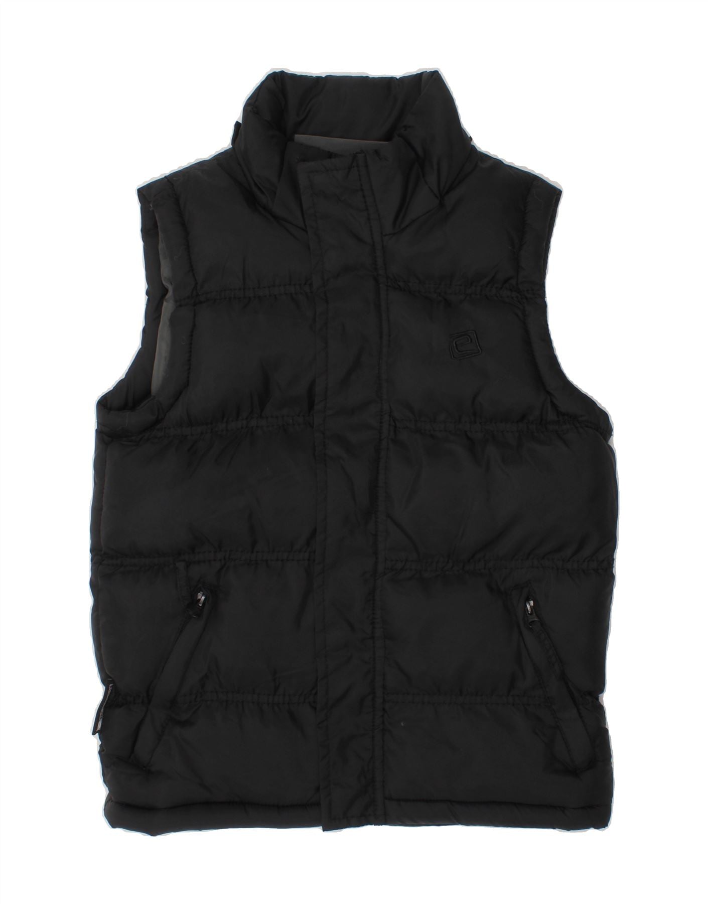 image of MOUNTAIN WAREHOUSE Boys Padded Gilet 7-8 Years Black Nylon