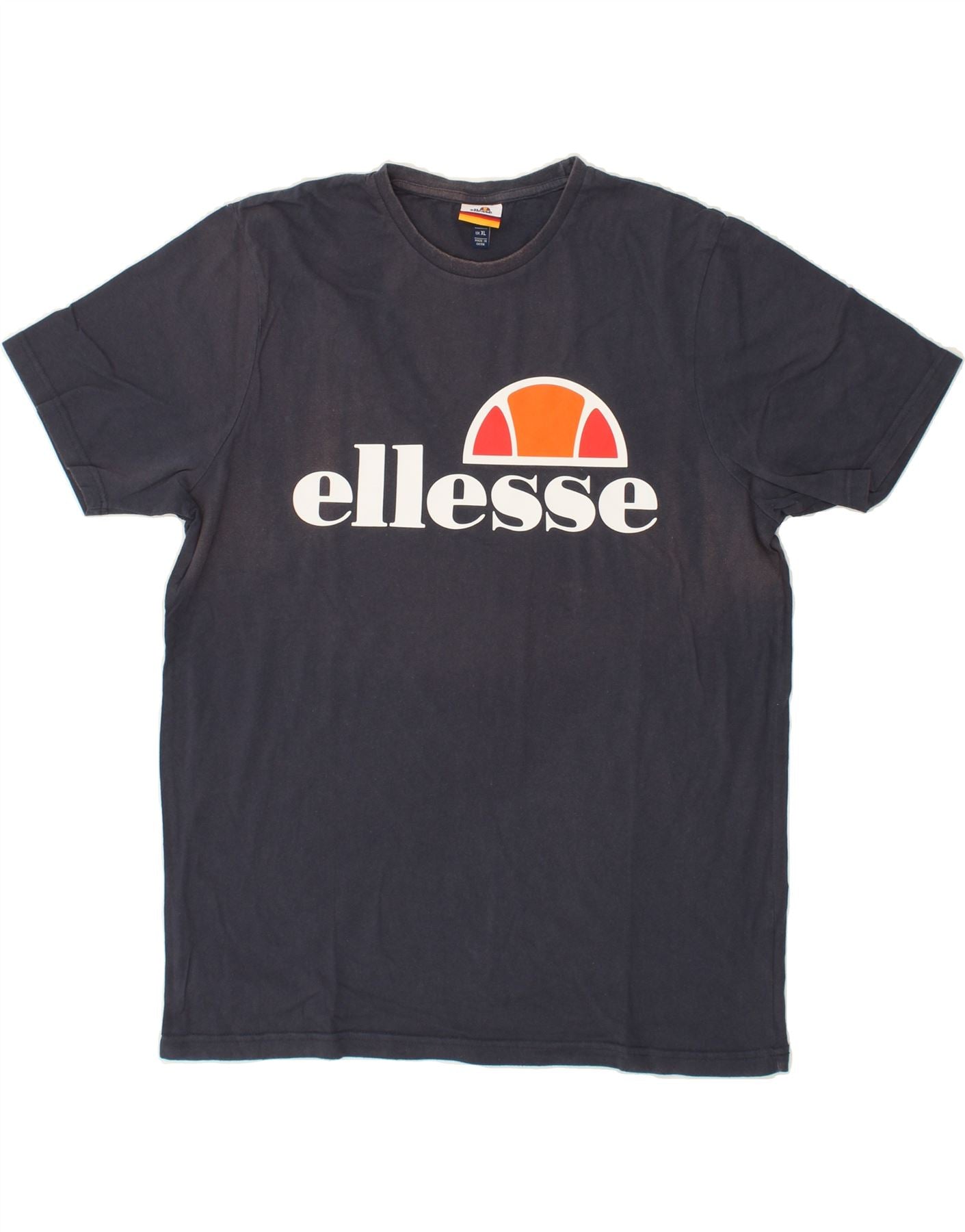 image of ELLESSE Mens Graphic T-Shirt Top XL Navy Blue