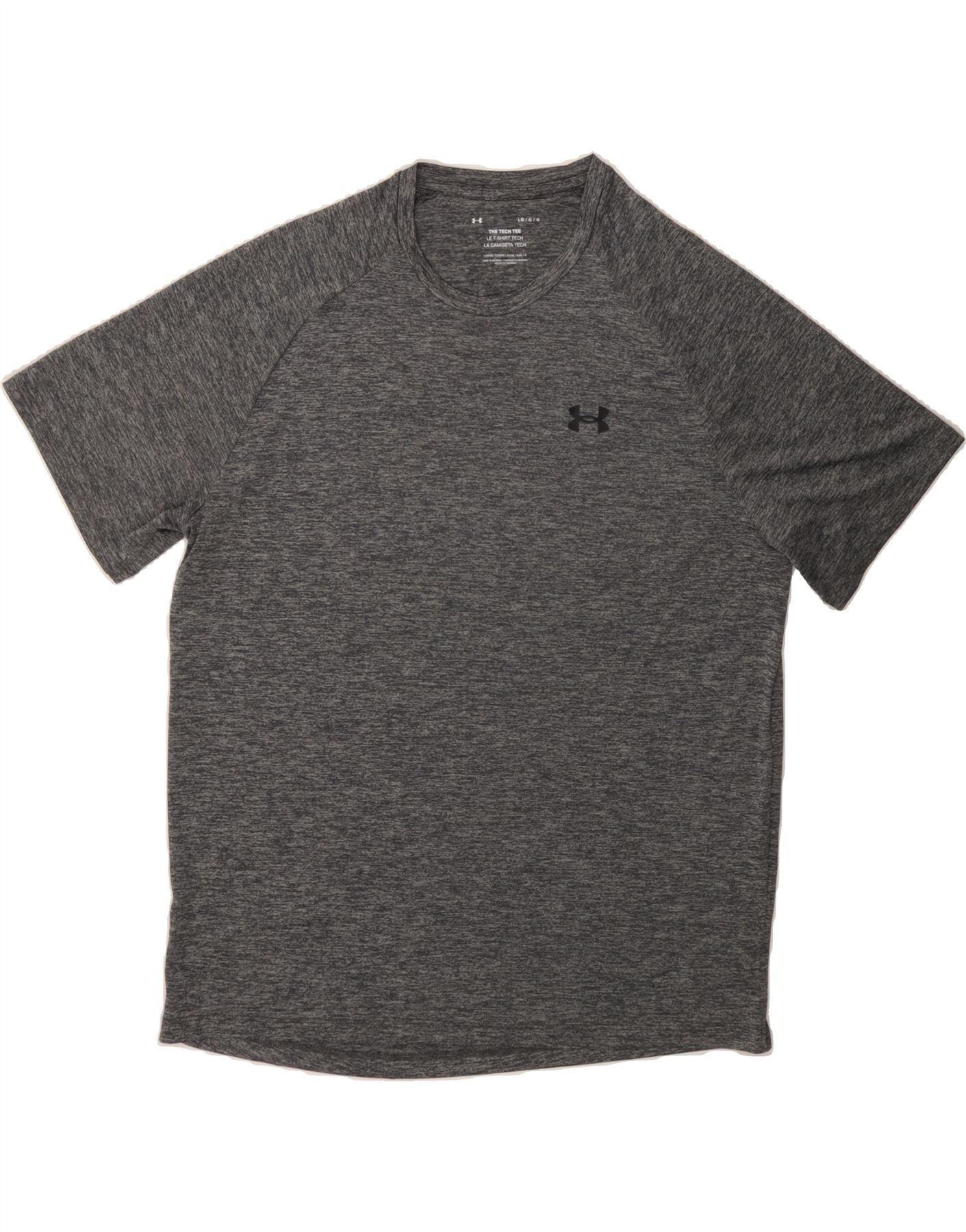 image of UNDER ARMOUR Mens T-Shirt Top Large Grey Flecked