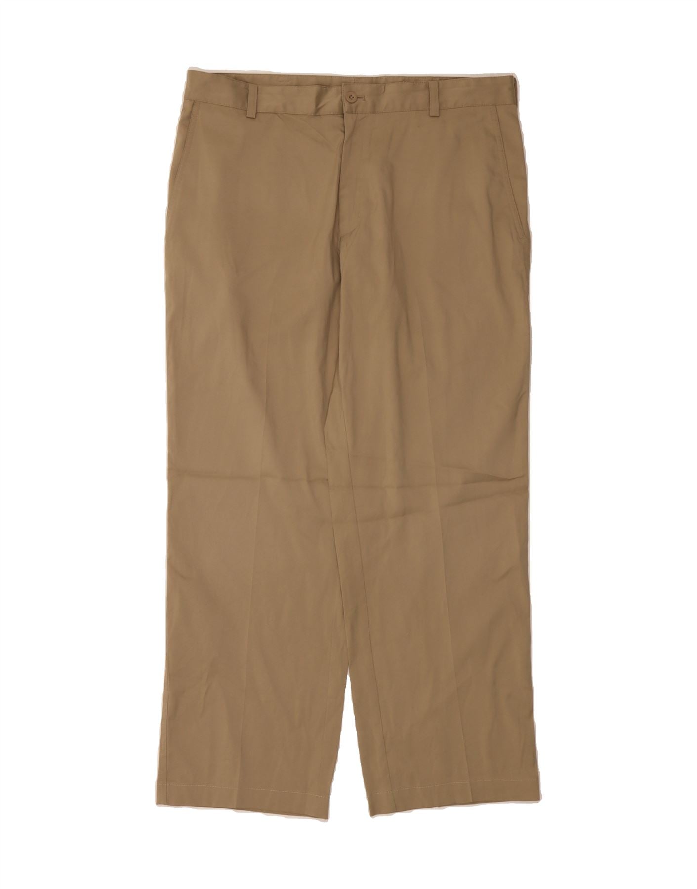 image of NIKE Mens Straight Chino Trousers W36 L30 Beige Polyester