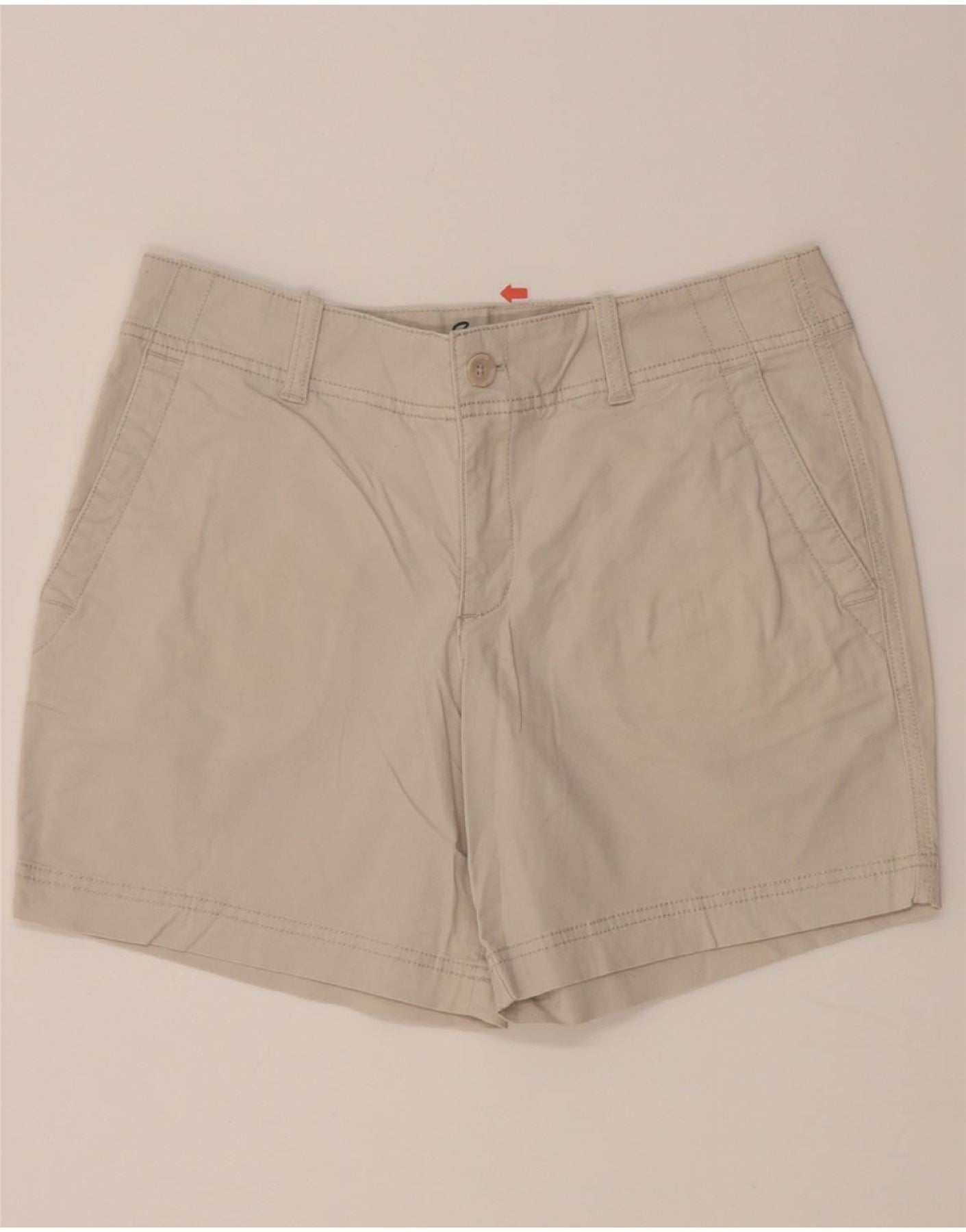 image of EDDIE BAUER Womens Heritage Chino Shorts US 2 XS W30 Grey Cotton