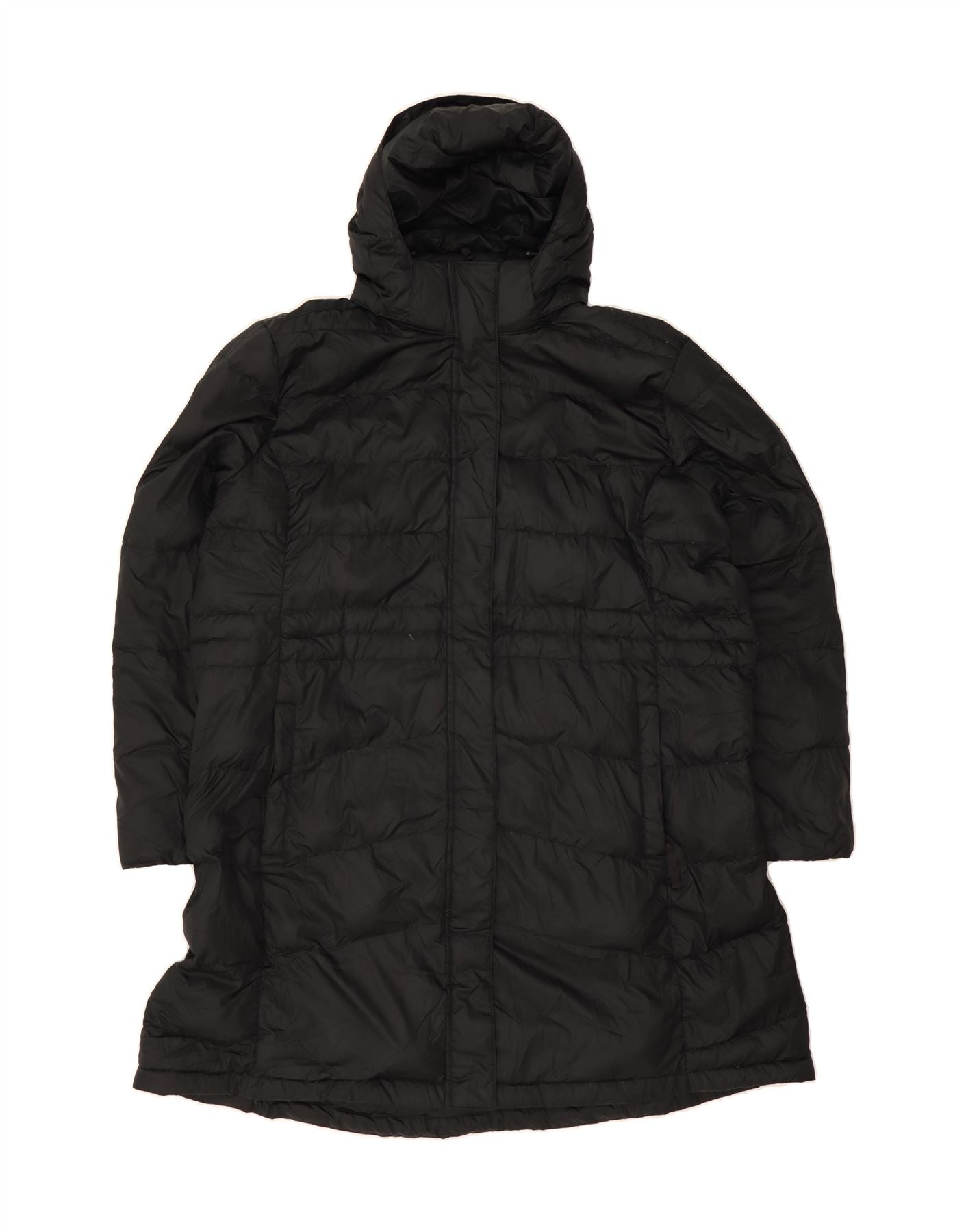image of L.L.BEAN Womens Hooded Padded Coat UK 20 2XL Black Polyester