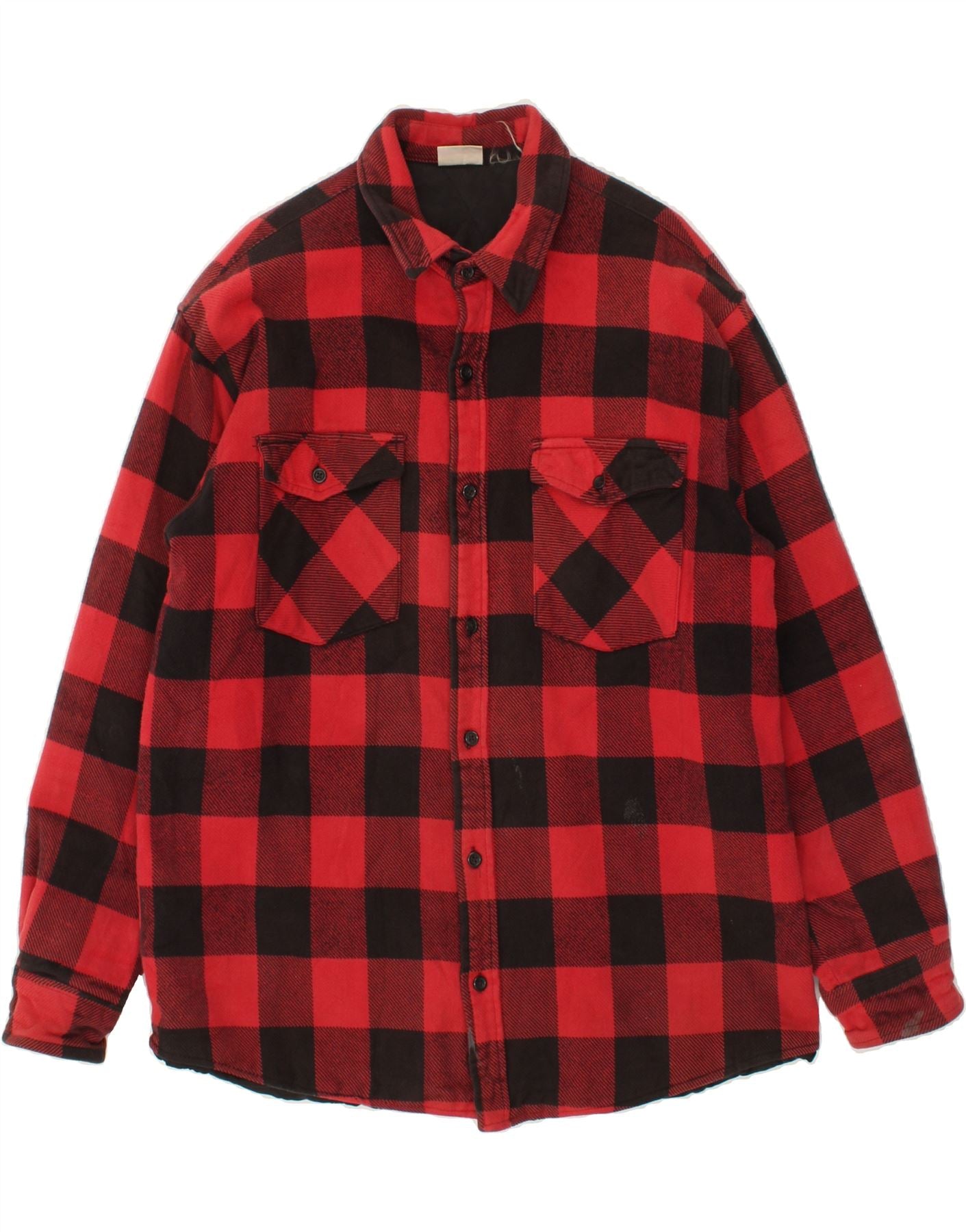 image of VINTAGE Mens Lumberjack Flannel Shirt Large Red Check