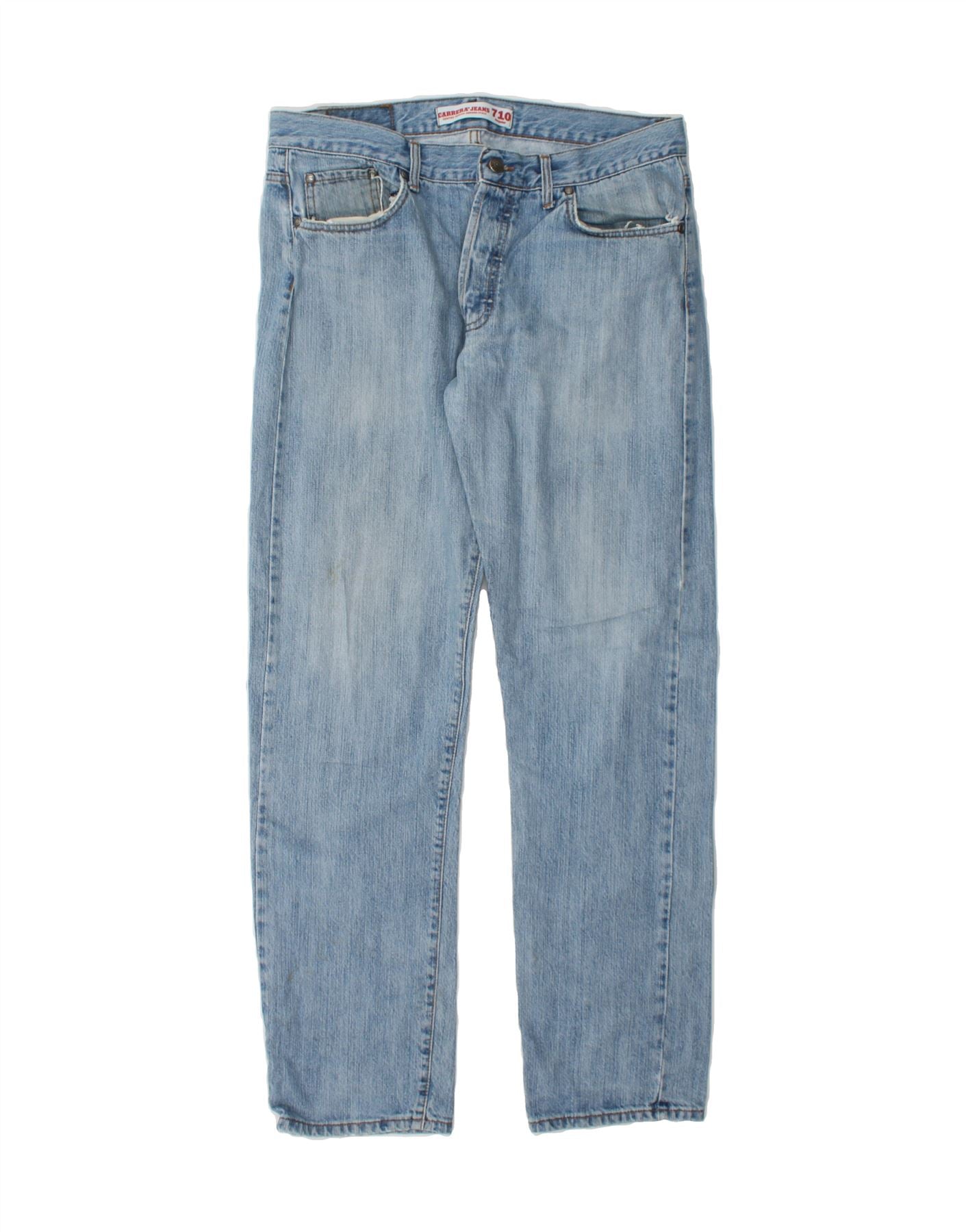 image of CARRERA Mens 710 Straight Jeans W36 L33 Blue Cotton