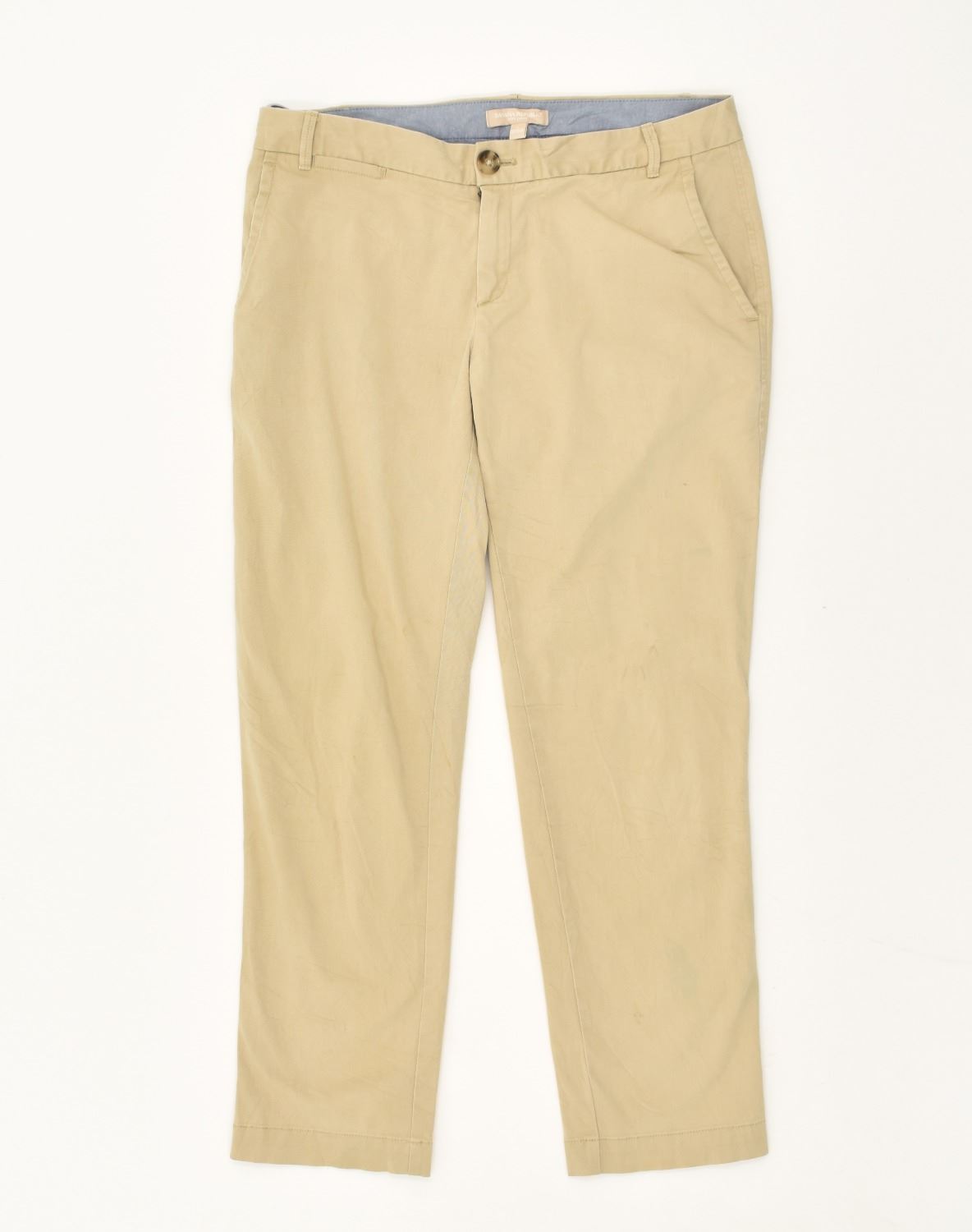 image of BANANA REPUBLIC Womens Slim Chino Trousers US 6 Medium W30 L27 Beige