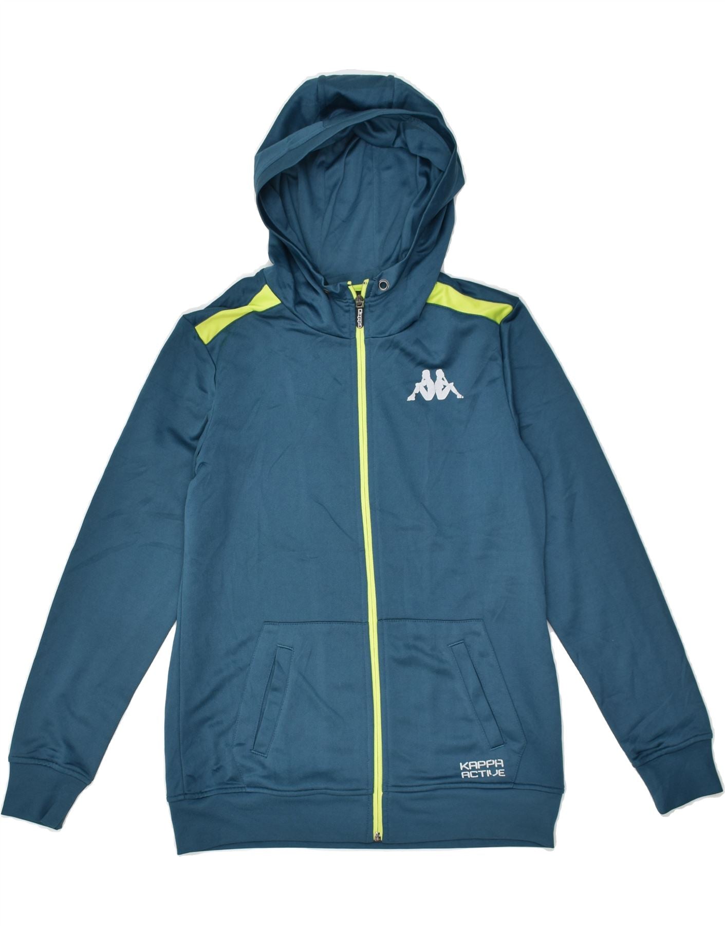 image of KAPPA Mens Zip Hoodie Sweater Small Blue Polyester