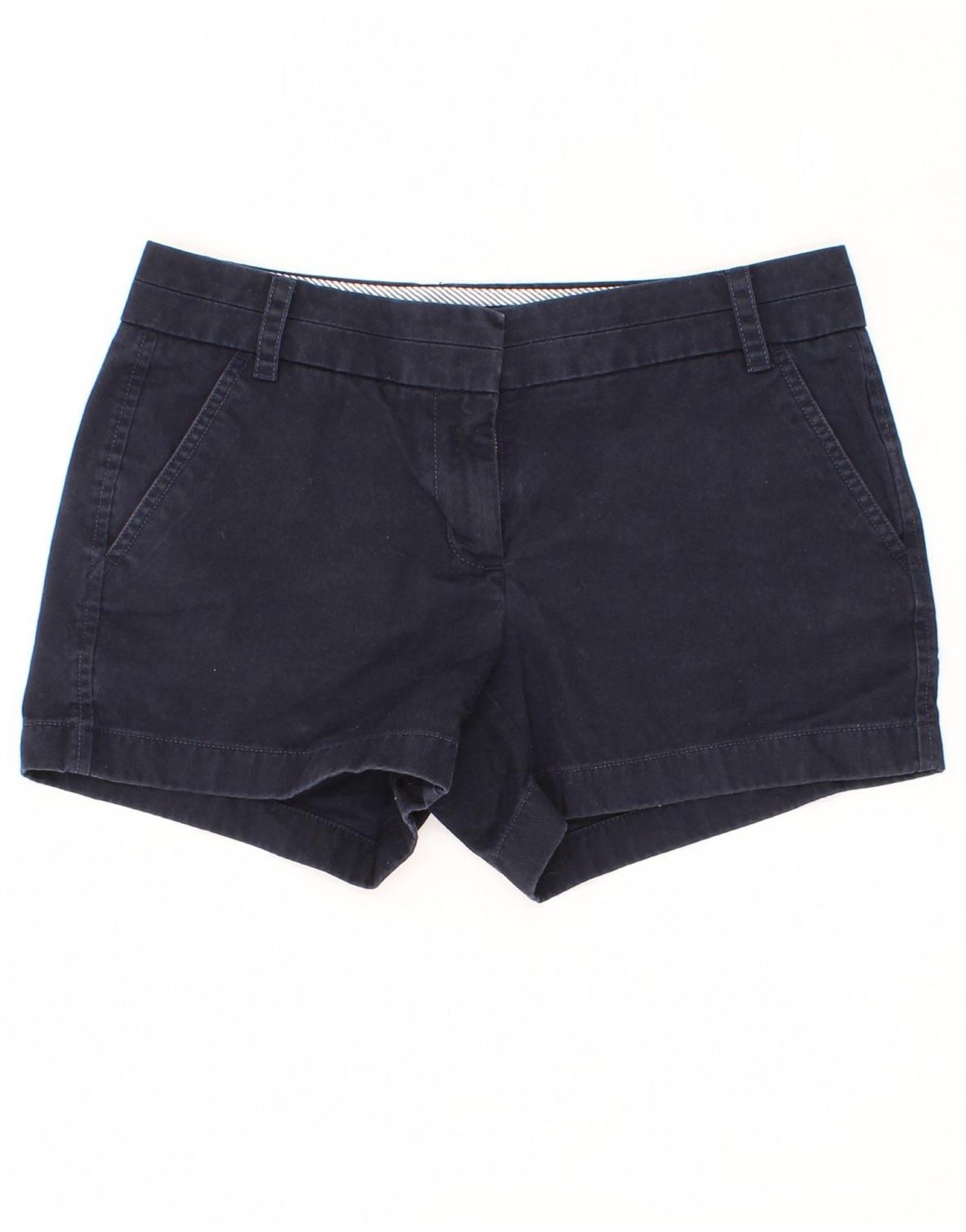 image of J. CREW Womens Hot Pants US 4 Small W27  Navy Blue Cotton