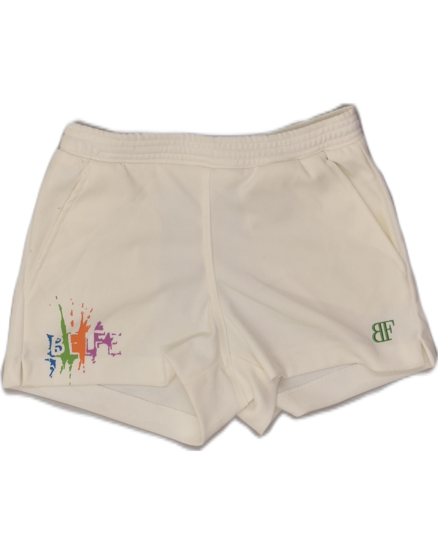 image of BELFE Womens Sport Shorts IT 44 XS White Polyester