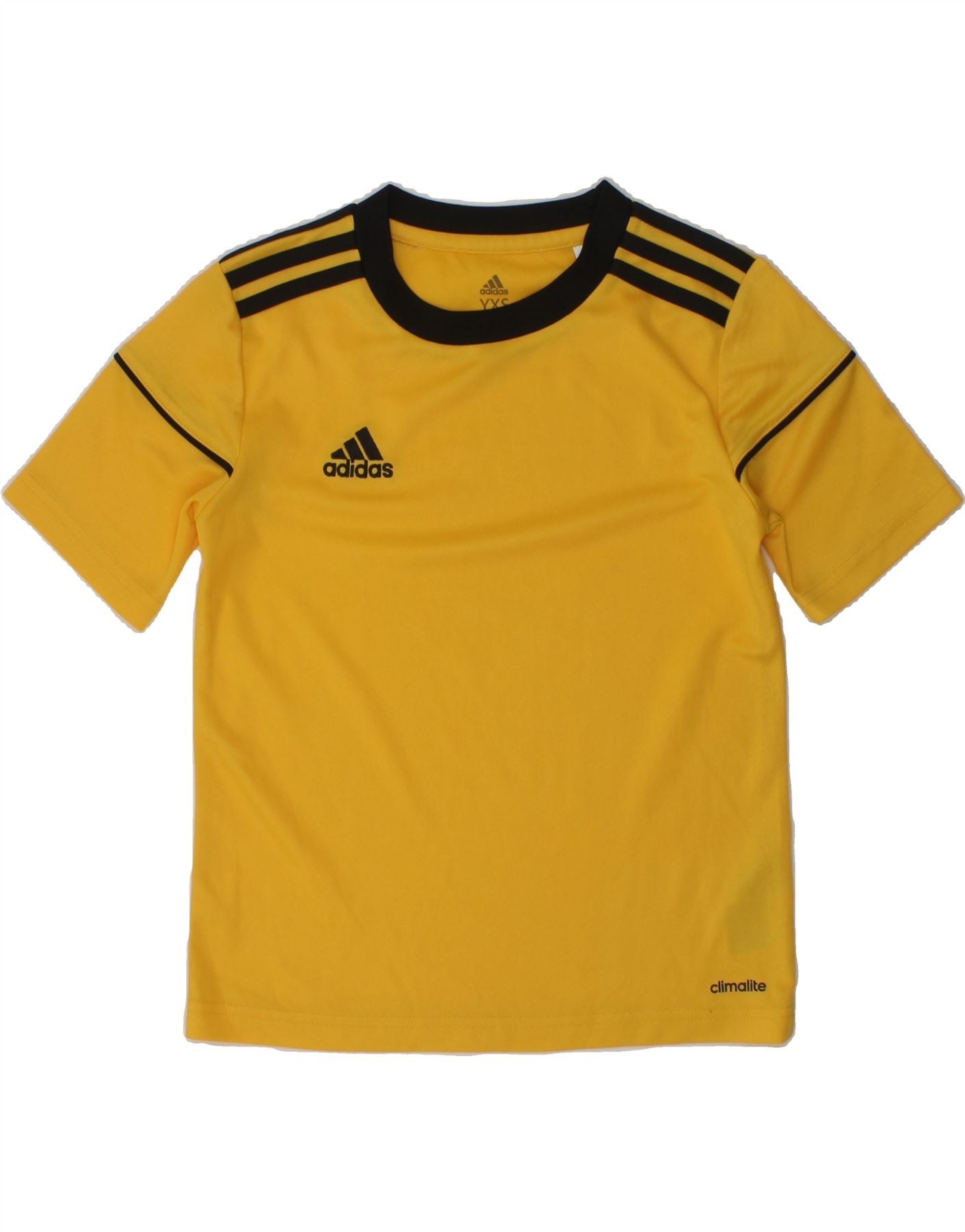 ADIDAS Boys Climalite T-Shirt Top 7-8 Years XS Yellow