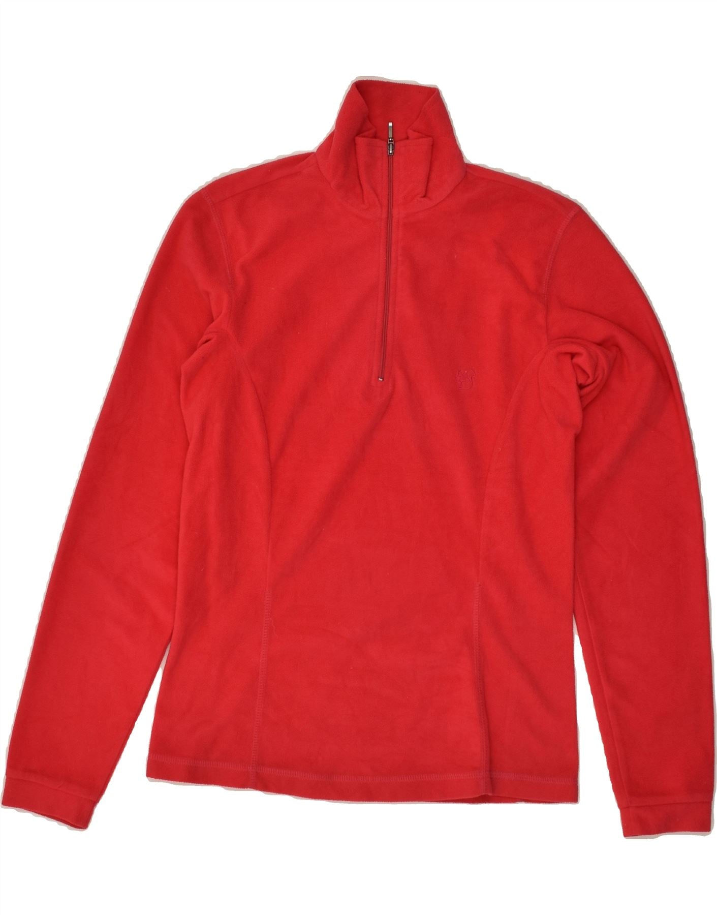 image of BAILO Womens Zip Neck Fleece Jumper UK 6 XS Red Polyester