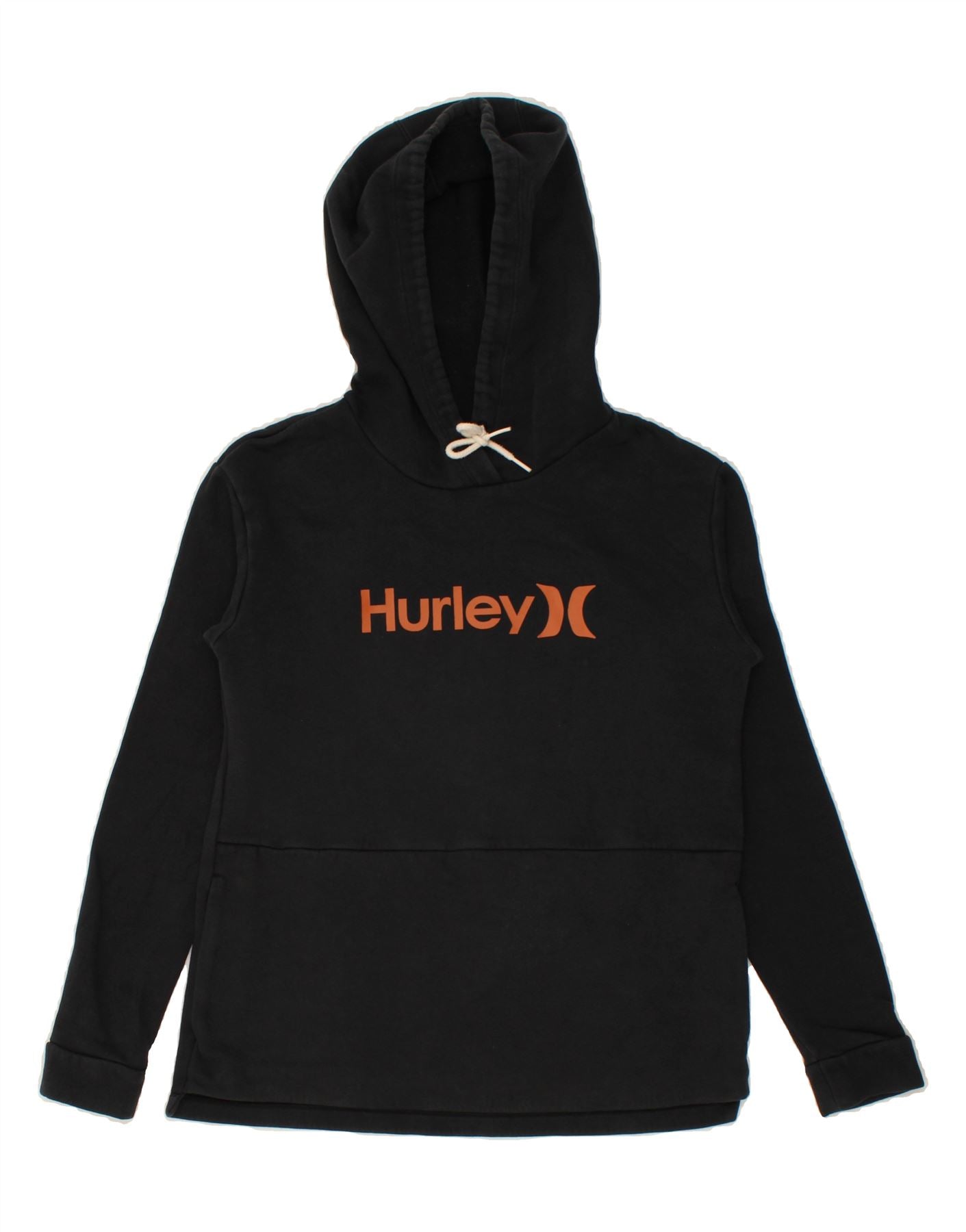 image of HURLEY Womens Graphic Hoodie Jumper UK 10 Small Black
