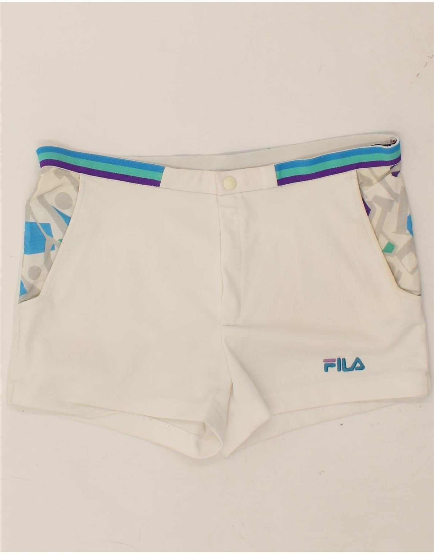 image of FILA Mens Chino Shorts IT 50 Large White Polyester