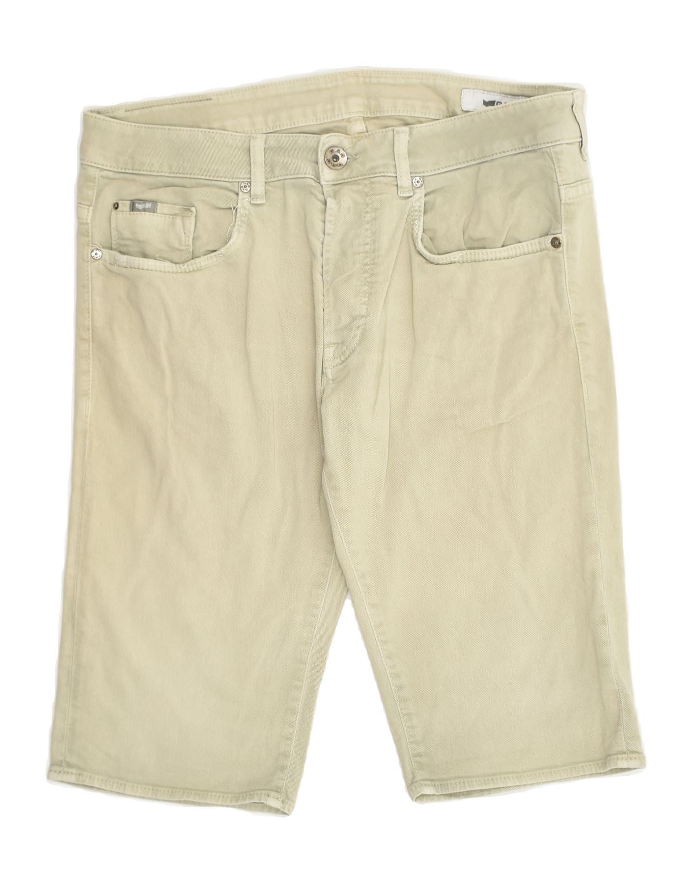 Image of GAS Mens Denim Shorts W36 Large  Beige Cotton