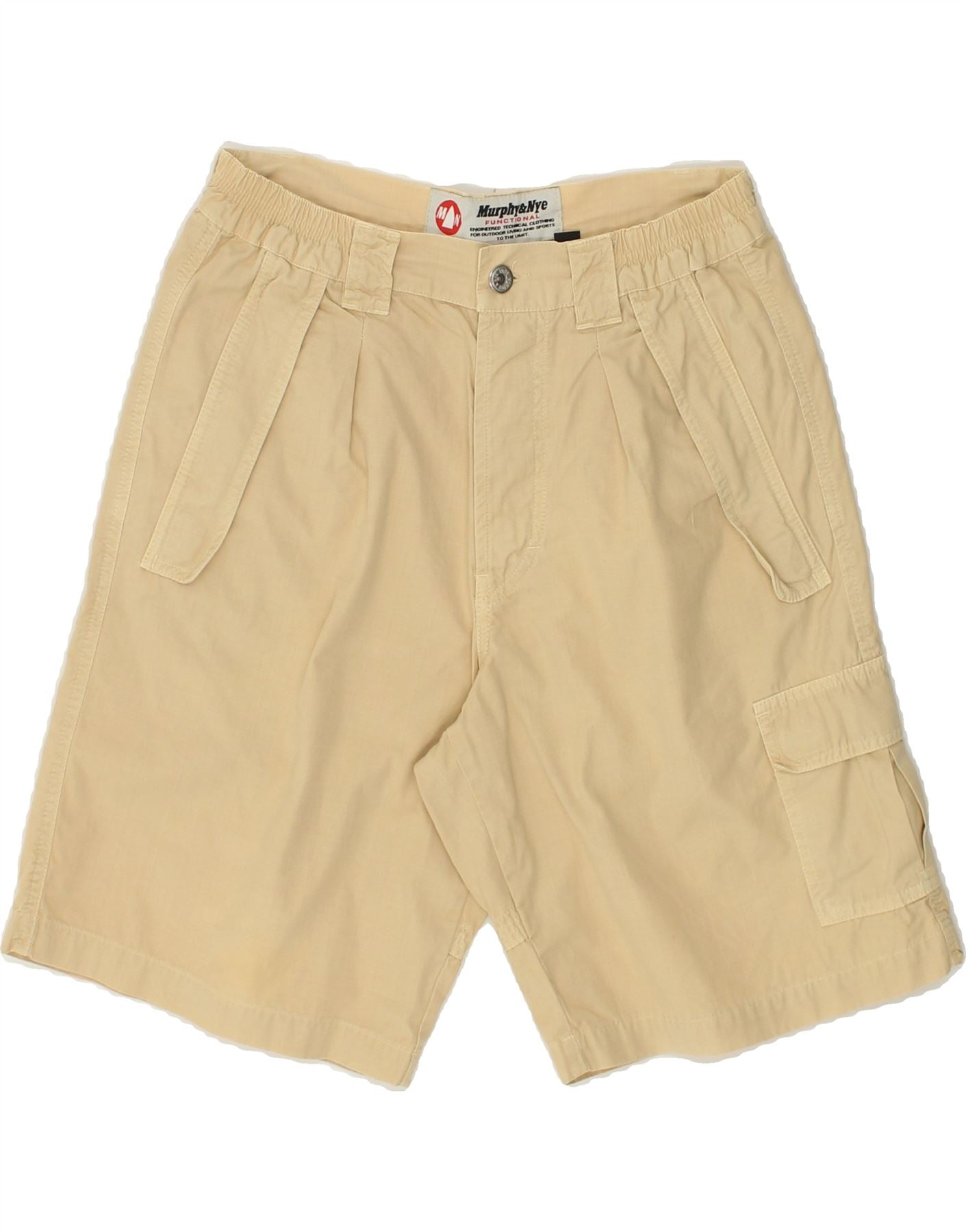 image of MURPHY & NYE Mens Cargo Shorts W30 Medium Beige Cotton