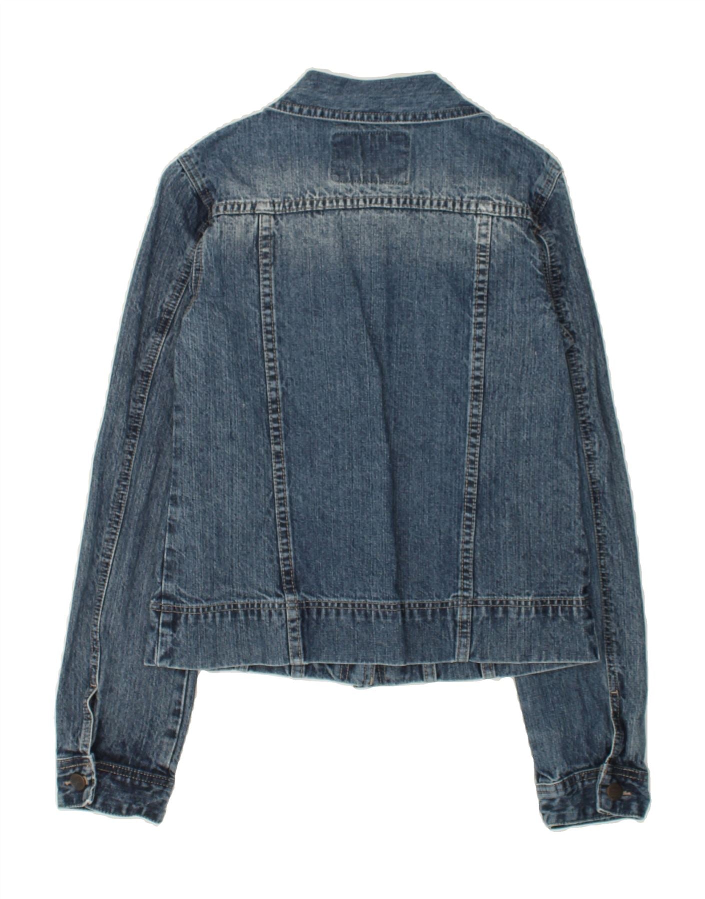 ABERCROMBIE & FITCH Womens Denim Jacket UK 14 Large Blue