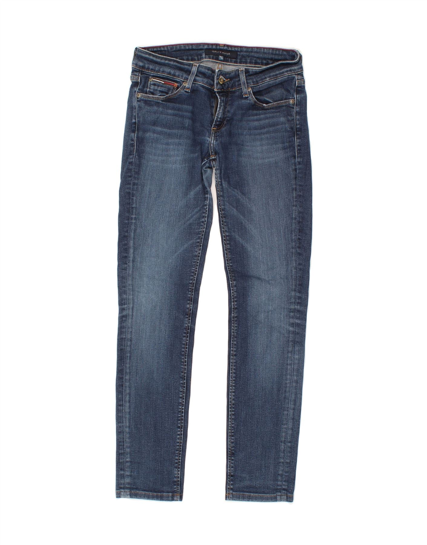 Image of TOMMY HILFIGER Womens Skinny Jeans W28 L28 Blue Cotton