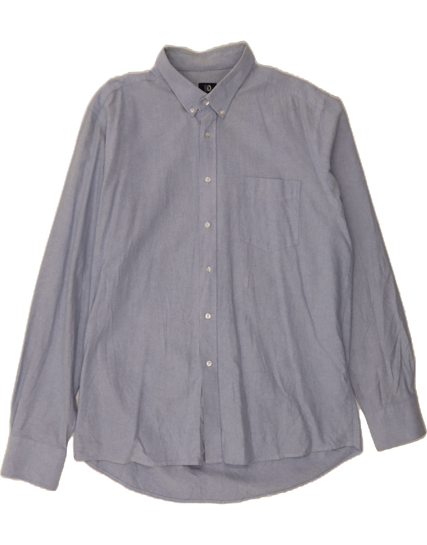 image of DACK'S Mens Regular Fit Shirt 2XL Blue Cotton
