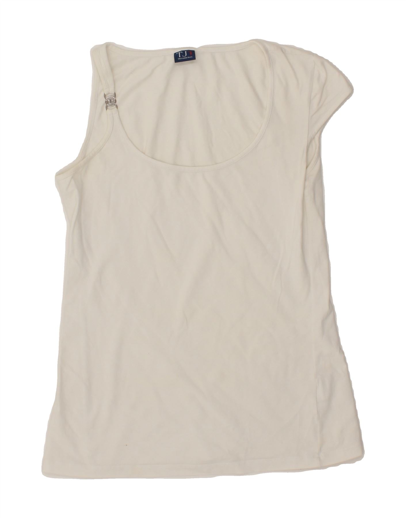 image of TRUSSARDI JEANS Womens Vest Top UK 10 Small White