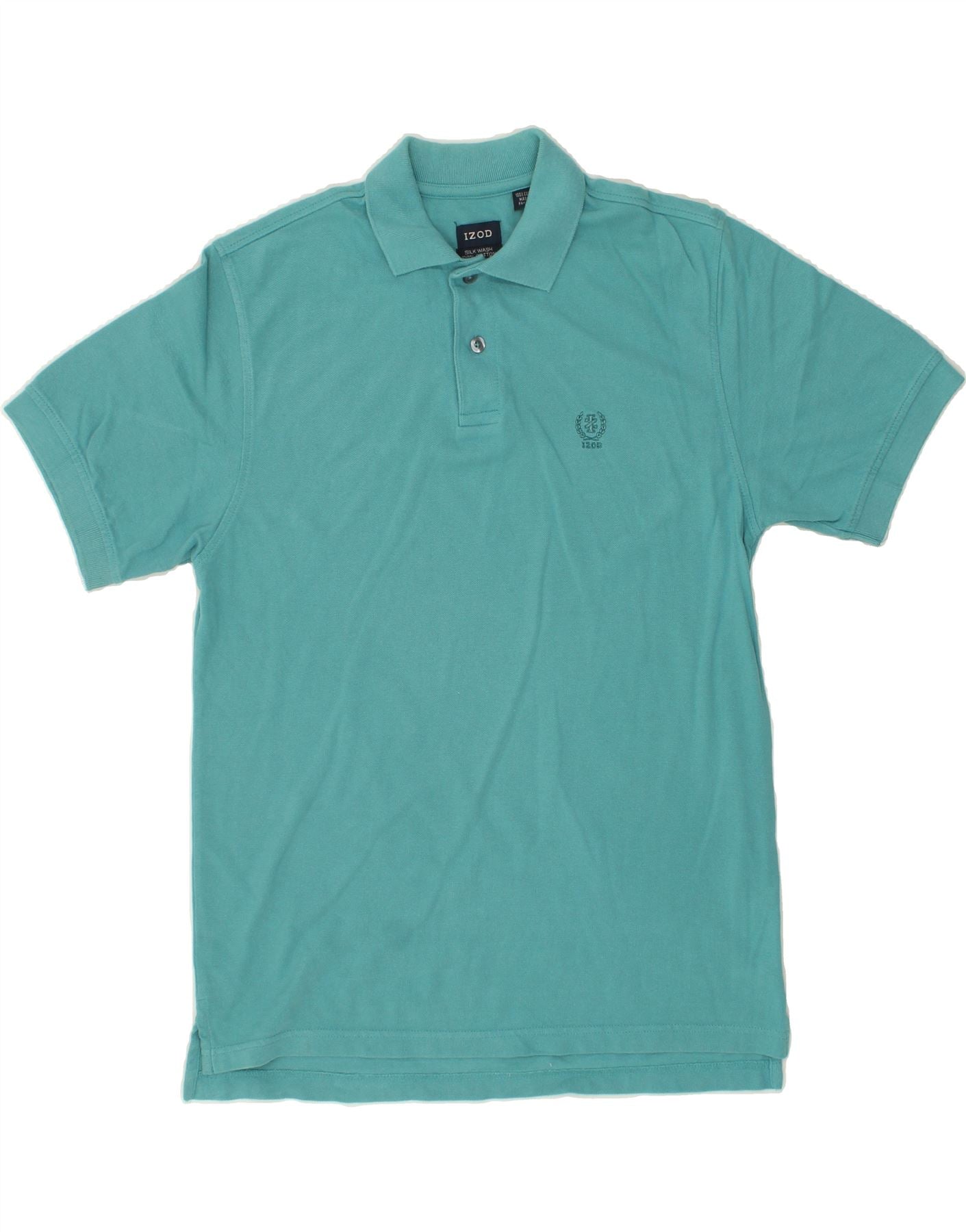 Image of IZOD Mens Polo Shirt Medium Blue Cotton