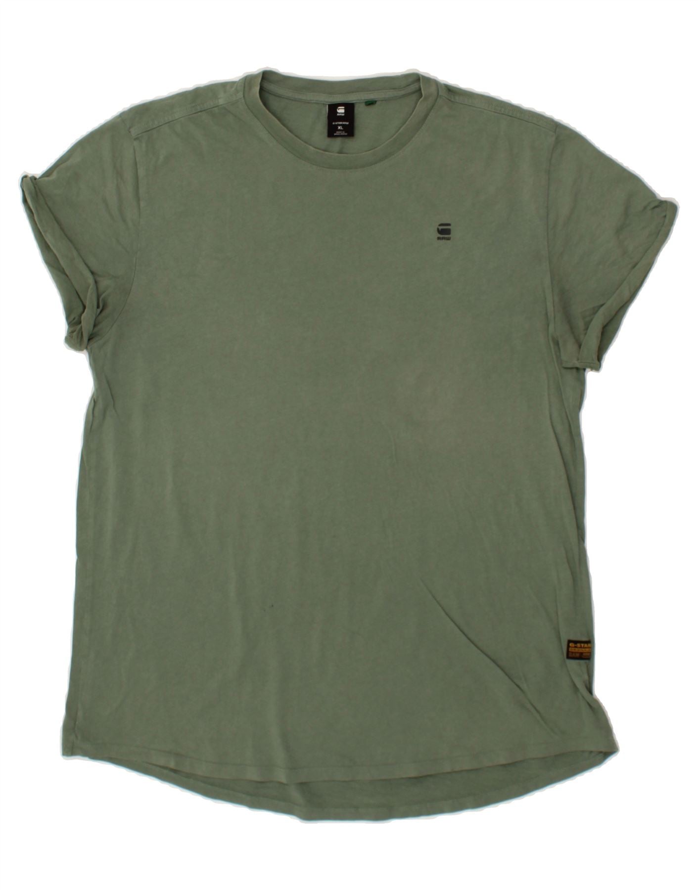 Image of G-STAR Mens T-Shirt Top XL Green Cotton