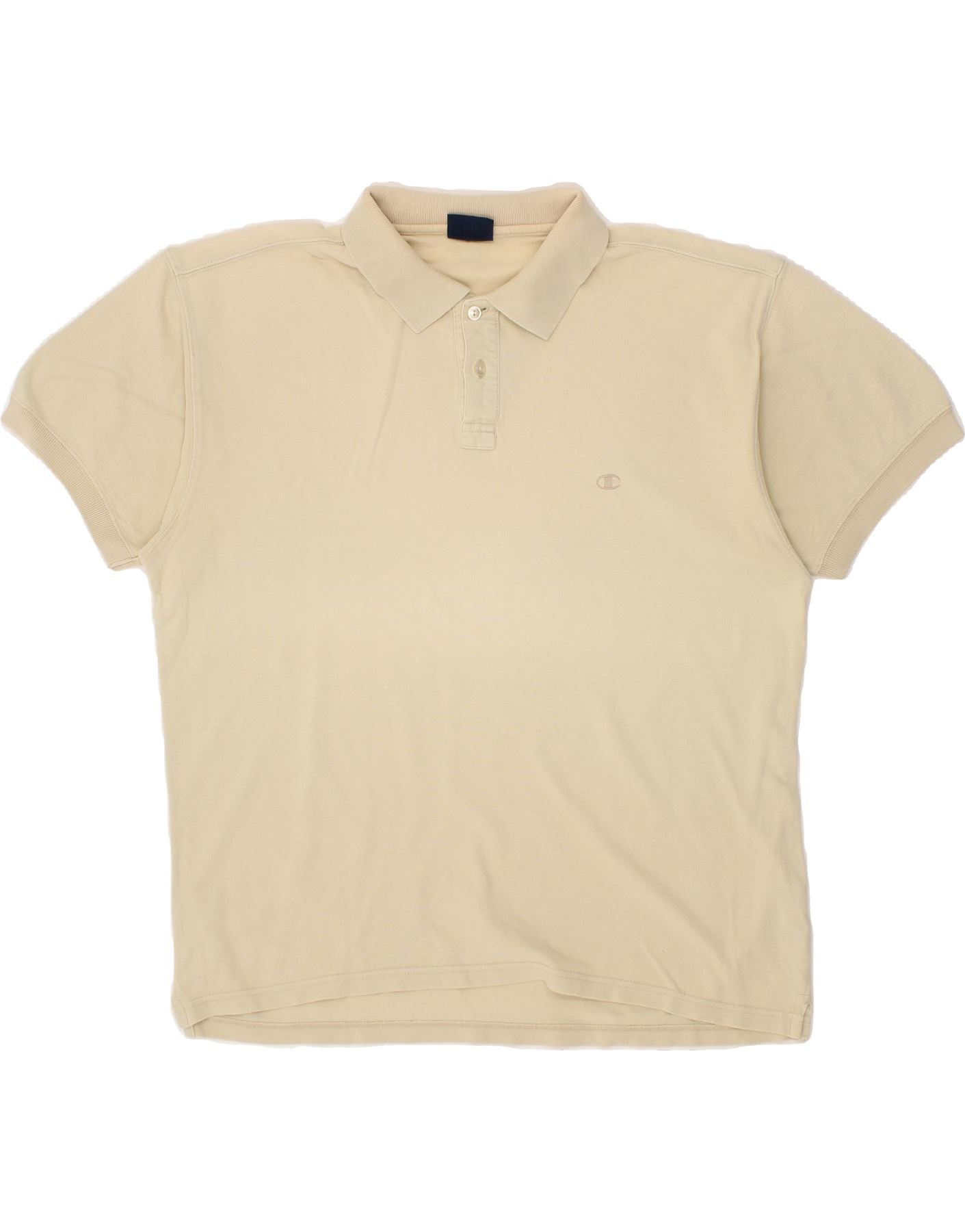 Image of CHAMPION Mens Polo Shirt Large Beige