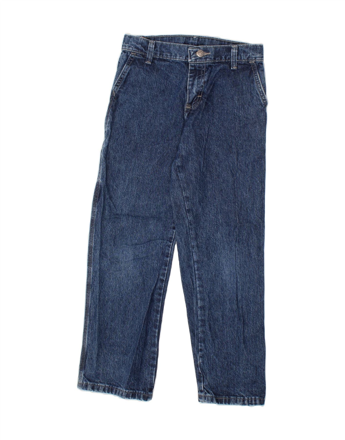 image of WRANGLER Boys Regular Fit Straight Jeans 9-10 Years W26 L25  Blue Cotton