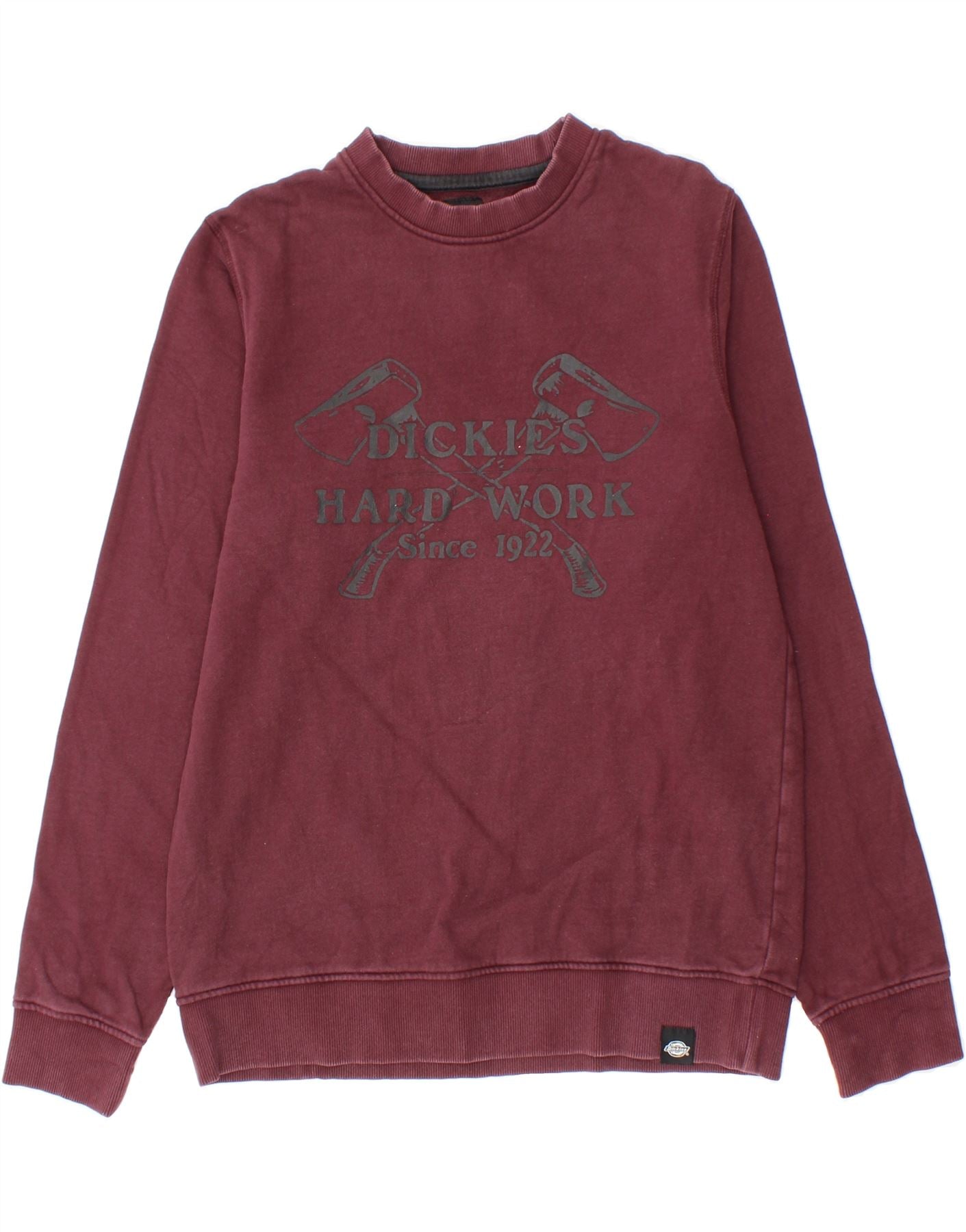 image of DICKIES Mens Graphic Sweatshirt Jumper Medium Burgundy