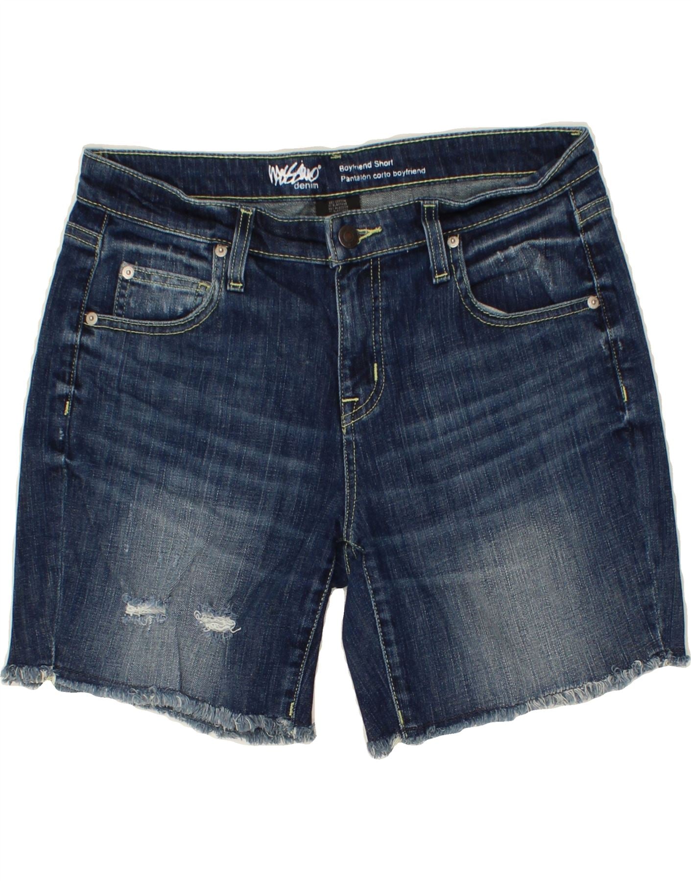 image of MOSSIMO Womens Boyfriend Denim Shorts US 6 Medium W28 Blue Cotton