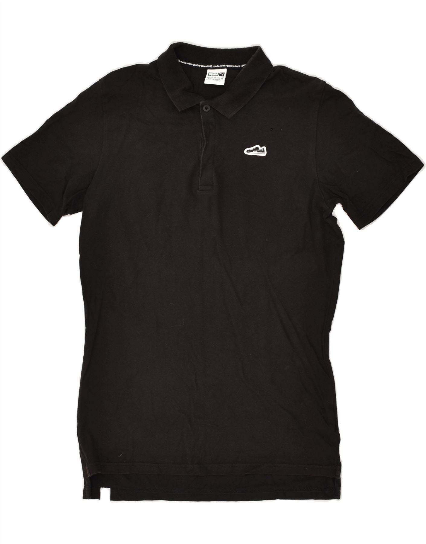 image of PUMA Mens Polo Shirt Medium Black