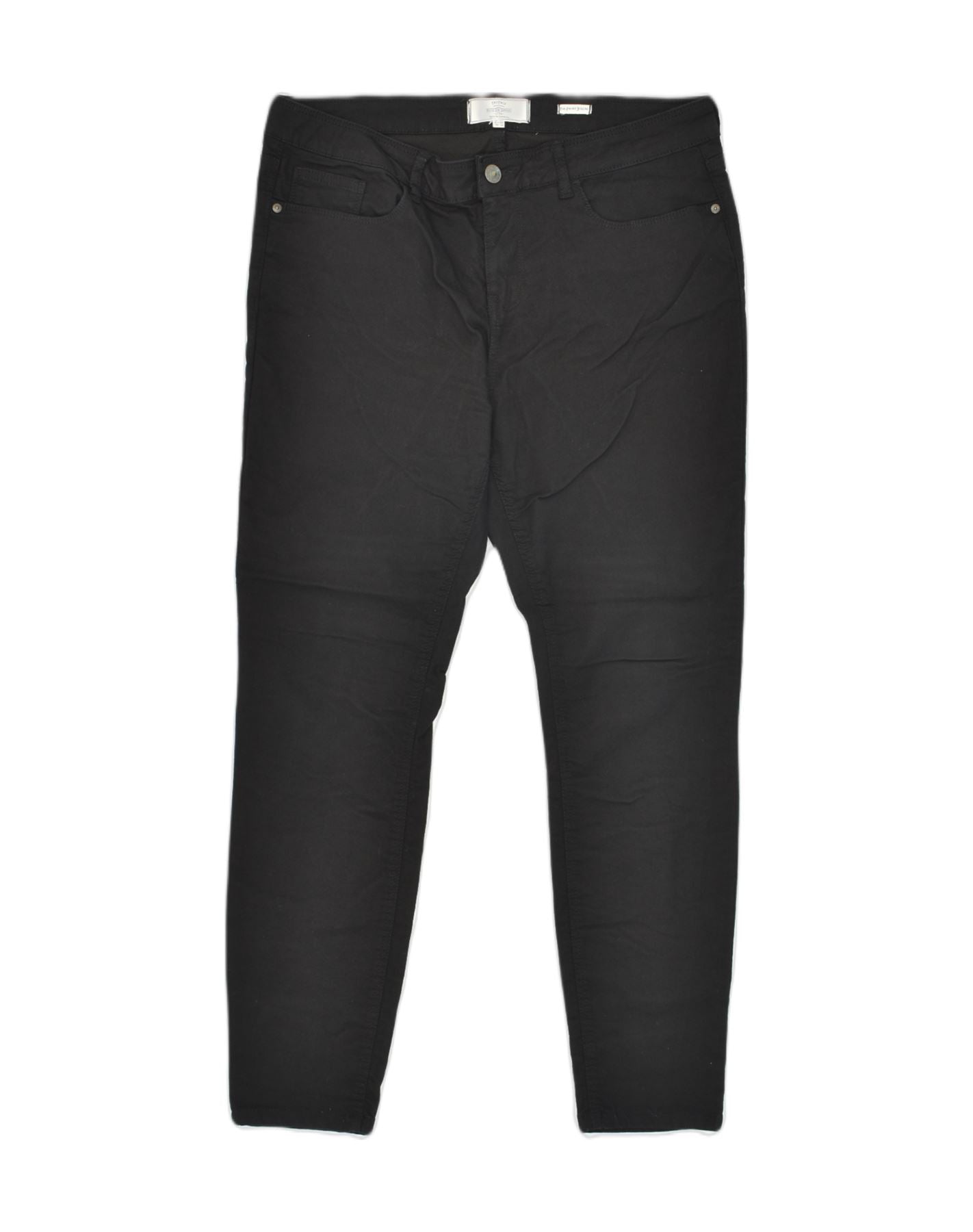 image of FAT FACE Womens Jegging Casual Trousers US 12 Large W34 L24 Black Cotton