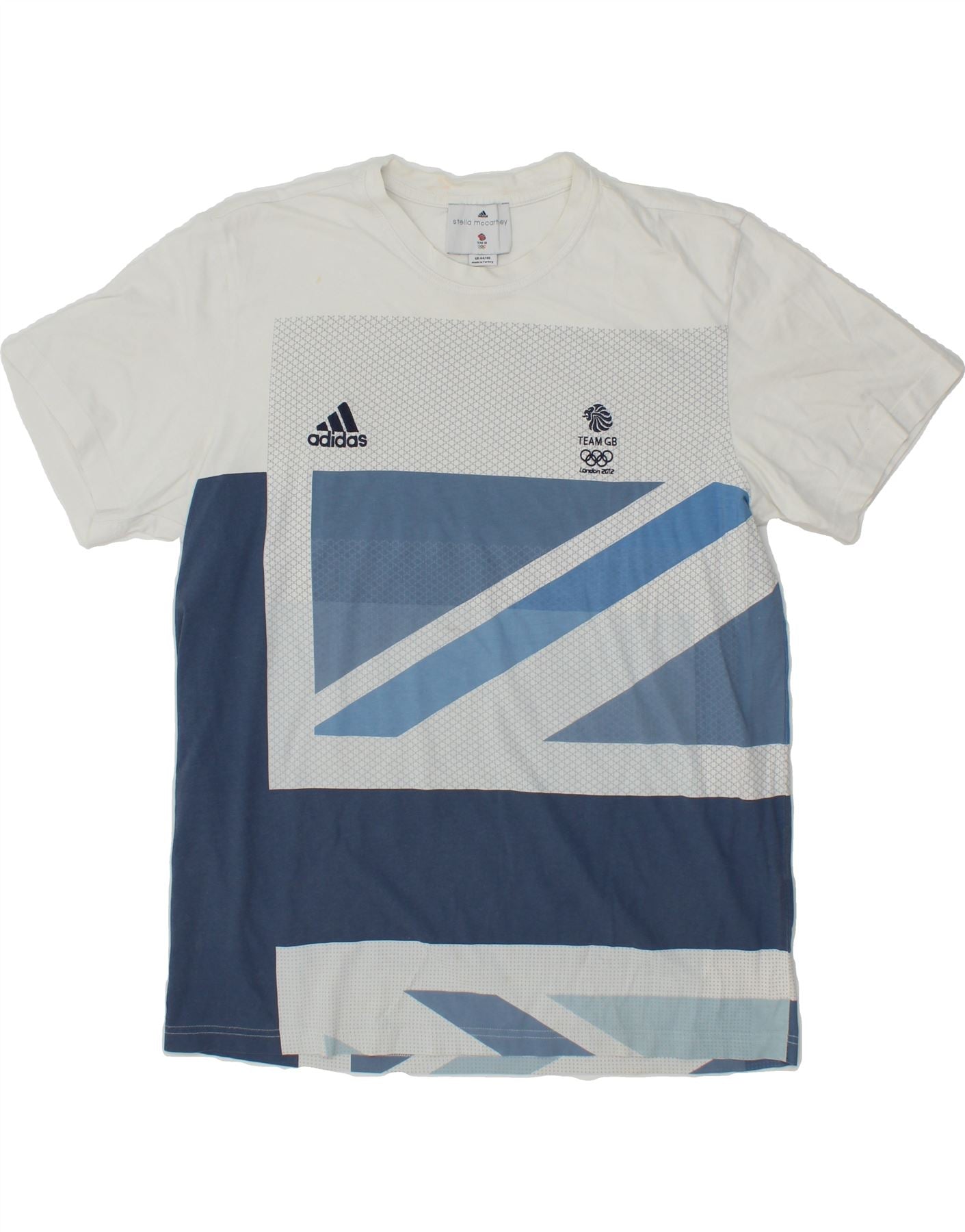 image of ADIDAS Mens Stella McCartney Graphic T-Shirt Top UK 44/46 Large White