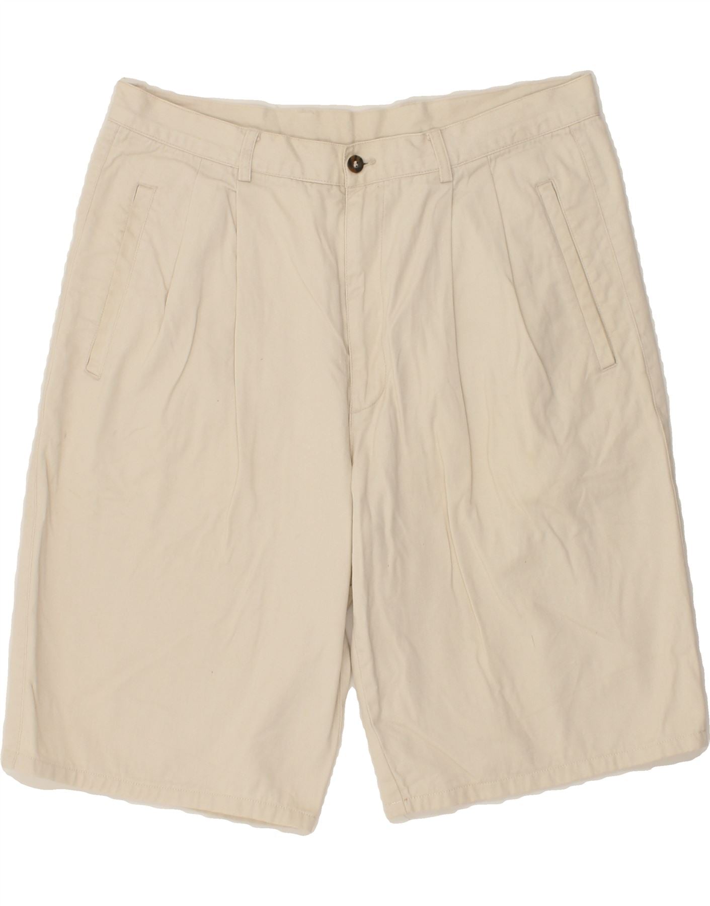 image of GAP Mens Pegged Chino Shorts W36 Large Off White Cotton