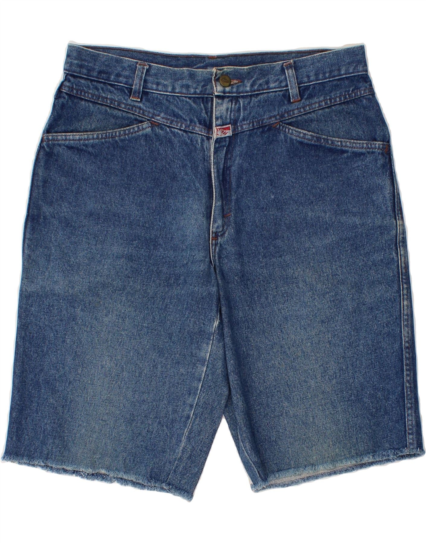 image of VINTAGE Mens Denim Shorts  W34 Large  Blue