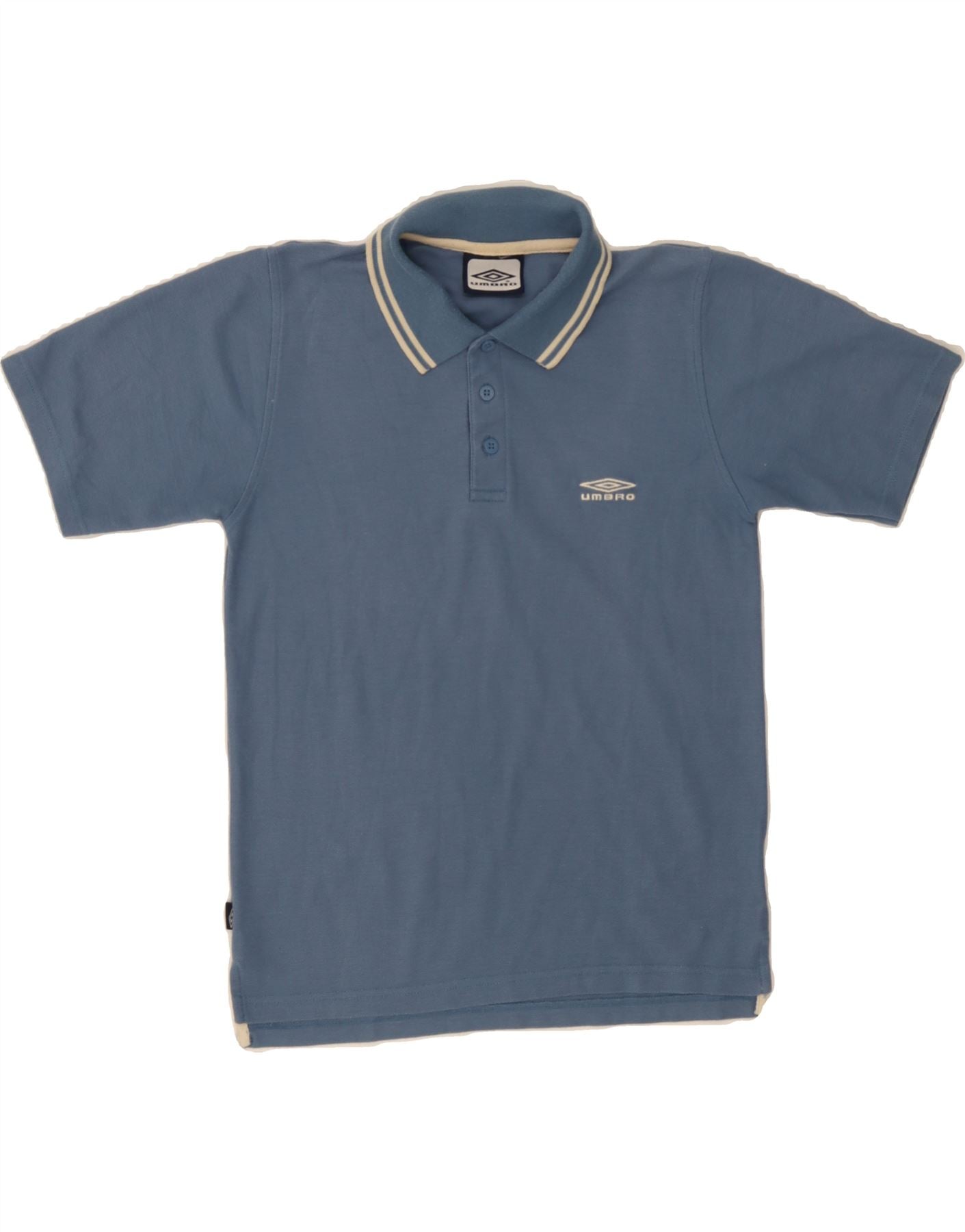 image of UMBRO Mens Polo Shirt UK 35/37 Small Blue Cotton