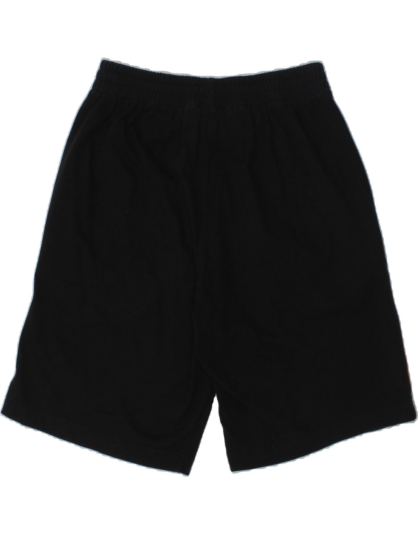 ADIDAS Boys Graphic Sport Shorts 11-12 Years Black Cotton